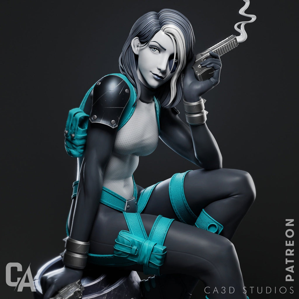 Domino Marvel resin figure by CA 3D Studios — studio preview 1