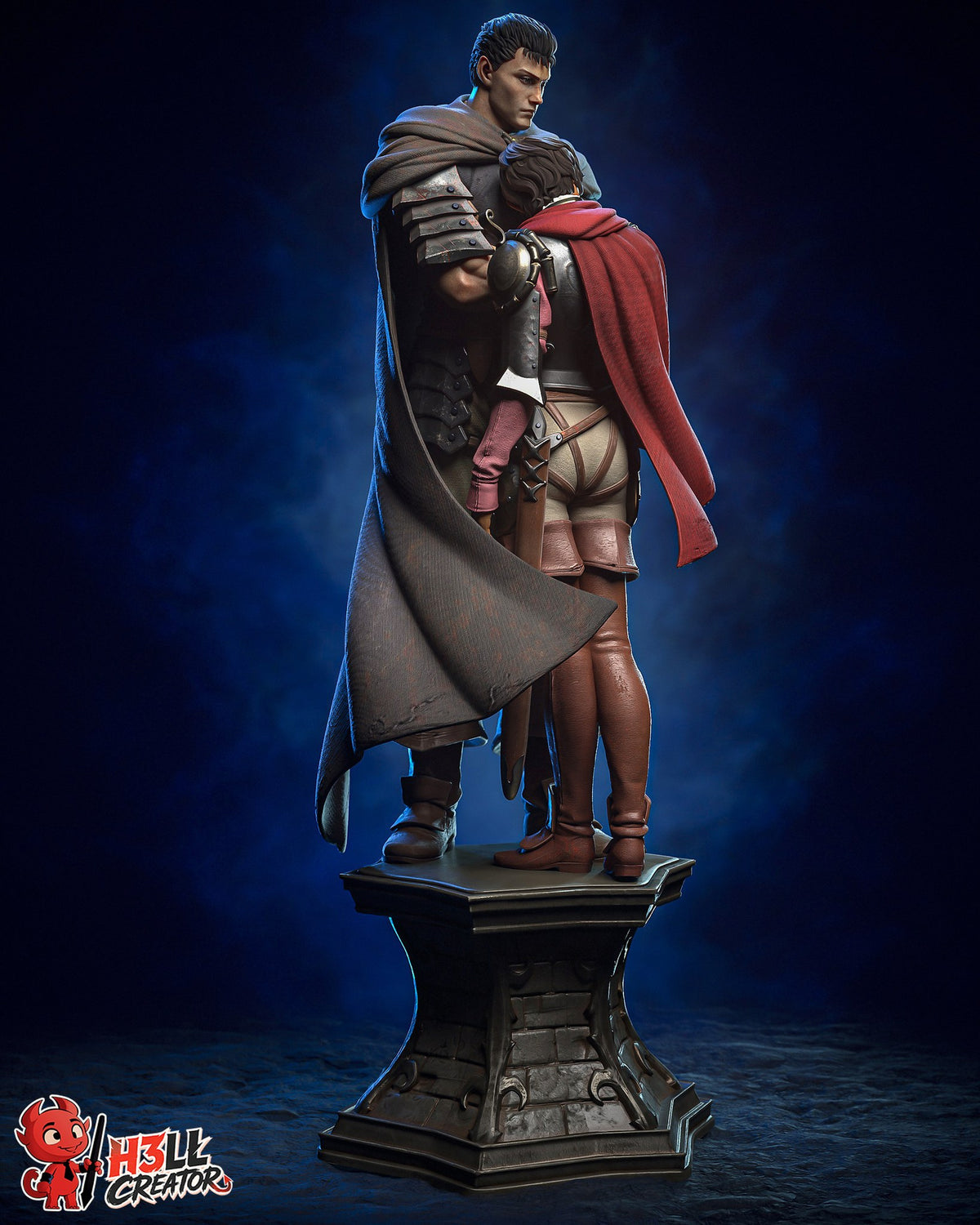 Guts and Casca (Berserk) resin figure by h3LLcreator — studio render 4