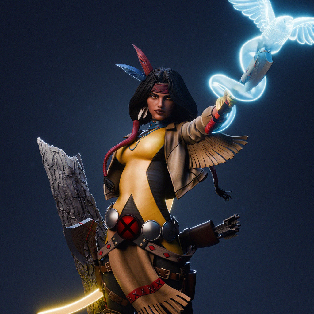 Dani Moonstar Marvel resin figure by CA 3D Studios — studio preview 2