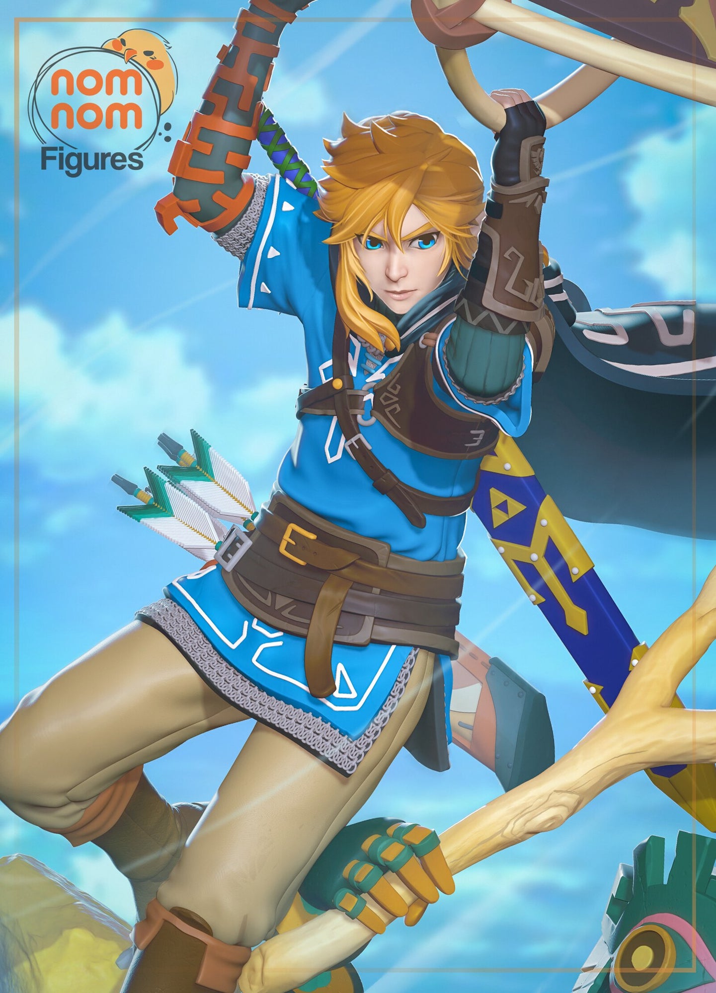 Link The Legend of Zelda resin figure by NomNom Figures — studio preview 1
