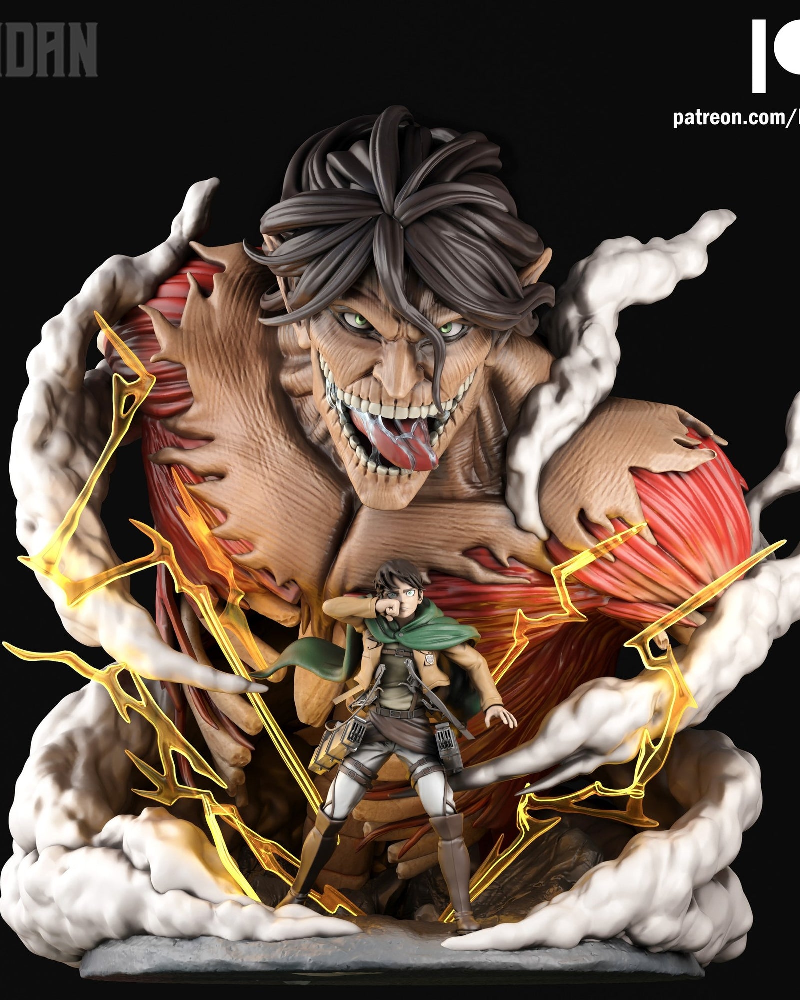 Attack Titan (Attack on Titan) resin figure by Kaidan 3D — studio render 1