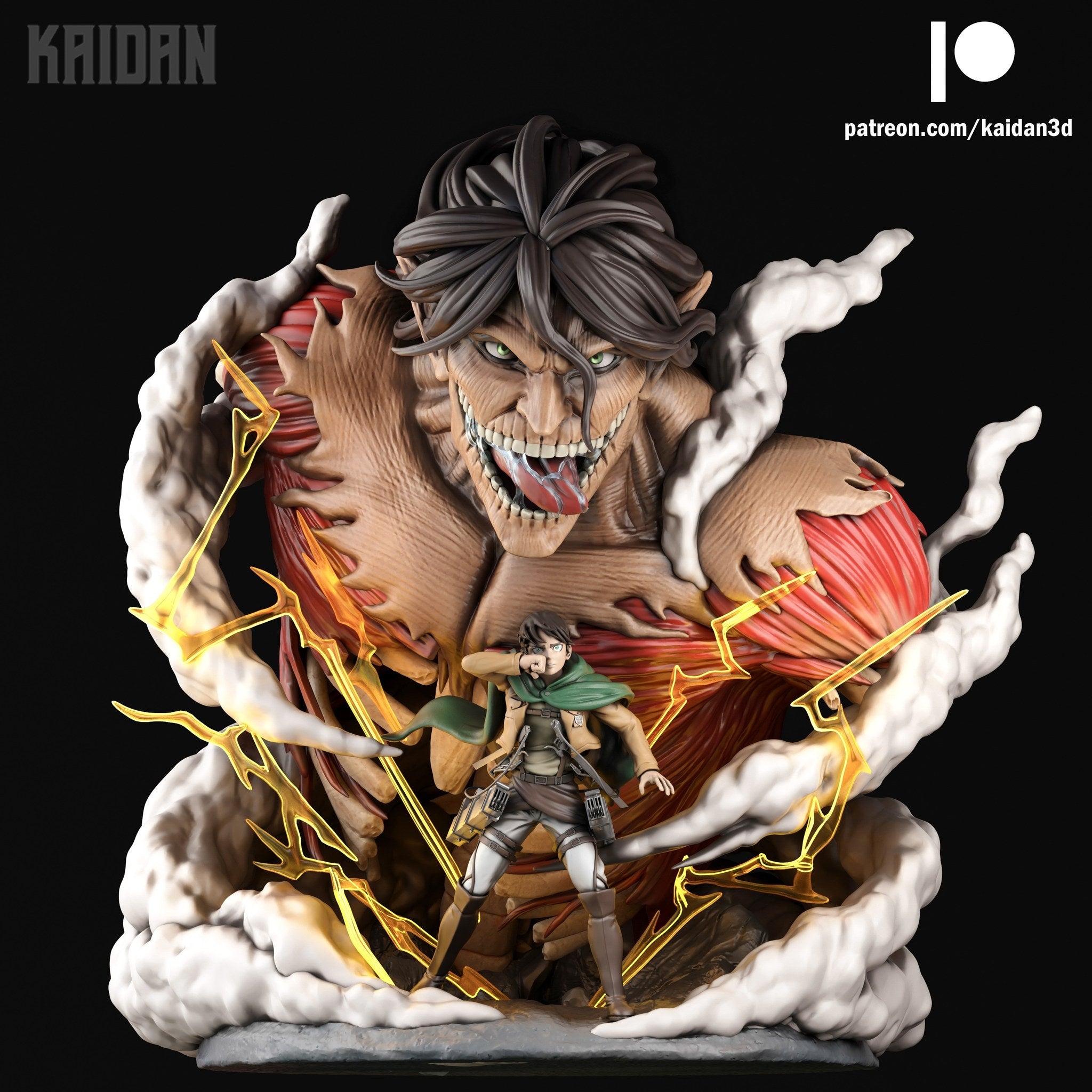 Attack Titan (Attack on Titan) resin figure by Kaidan 3D — studio render 1