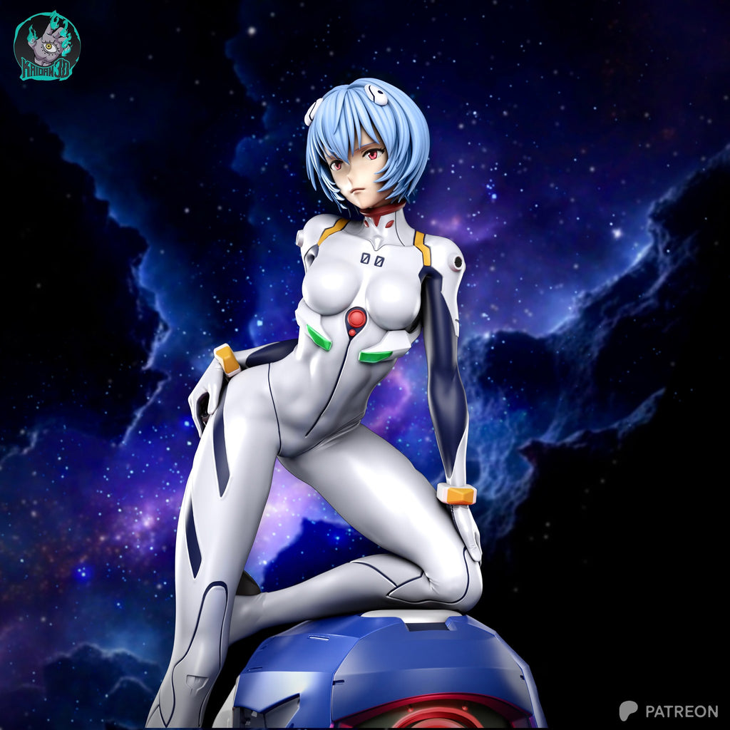 Rei Ayanami (Evangelion) resin figure by Kaidan 3D — studio render 2