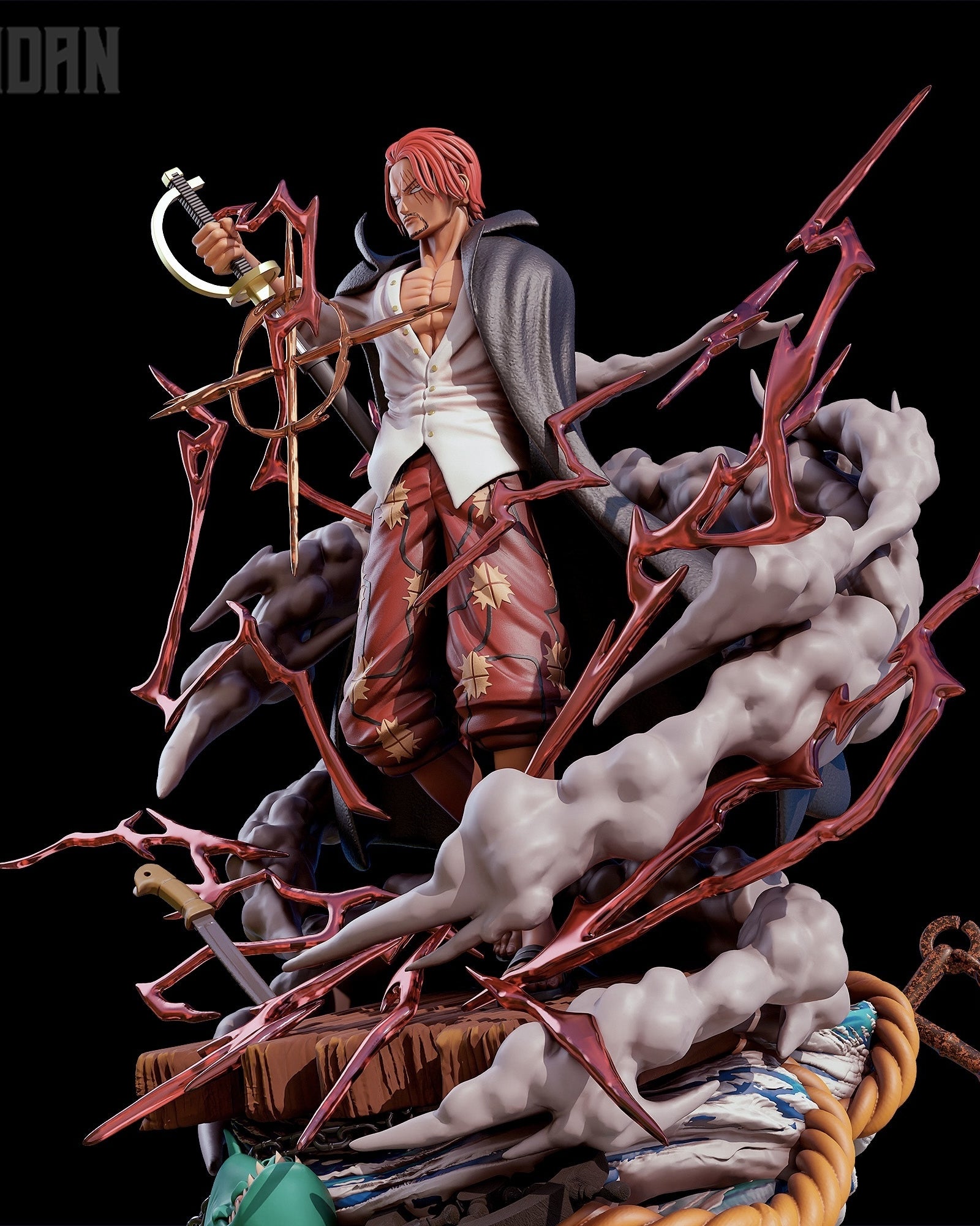 Shanks (One Piece) resin figure by Kaidan 3D — studio render 5