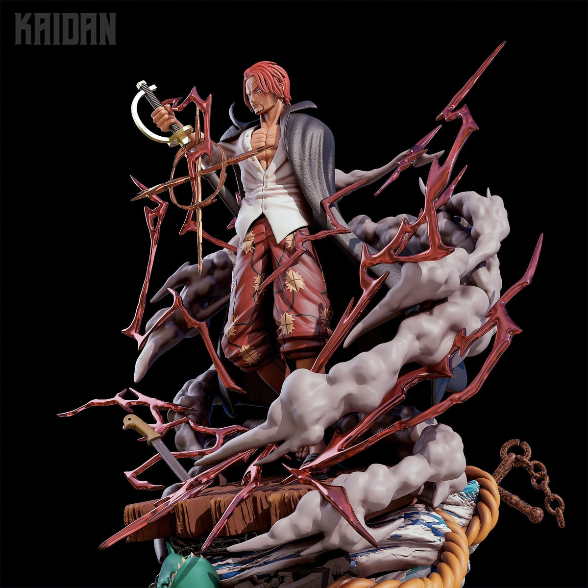 Shanks (One Piece) resin figure by Kaidan 3D — studio render 5