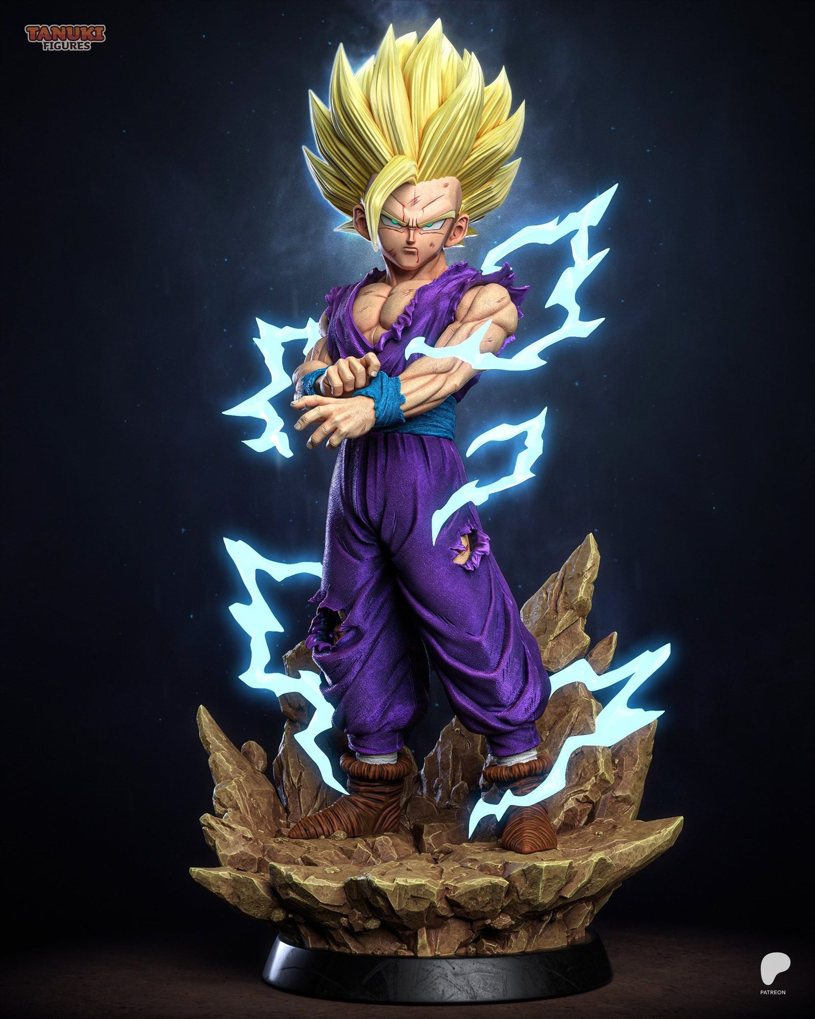Gohan (Dragon Ball) resin figure by Tanuki Figures — studio render 1