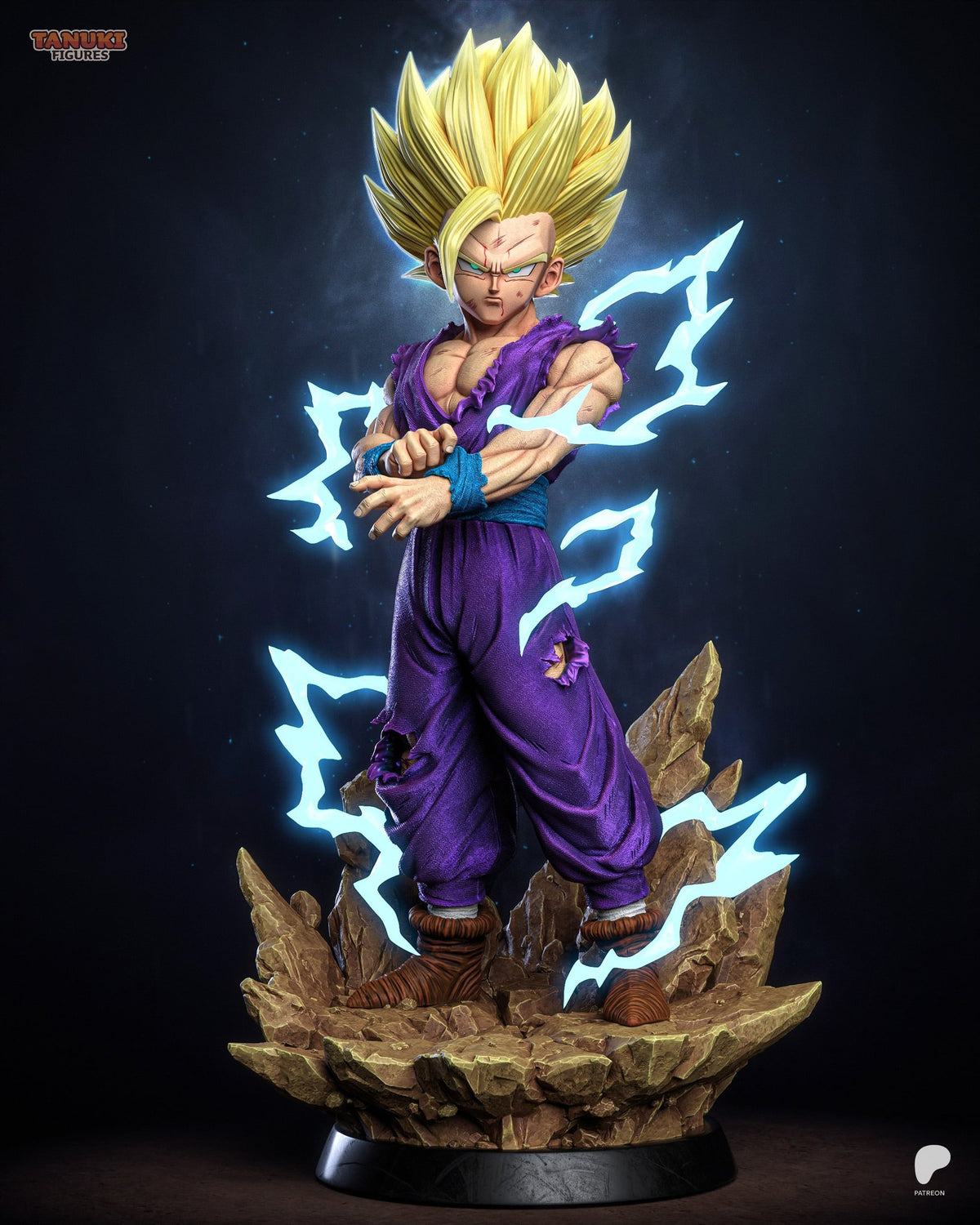 Gohan (Dragon Ball) resin figure by Tanuki Figures — studio render 1