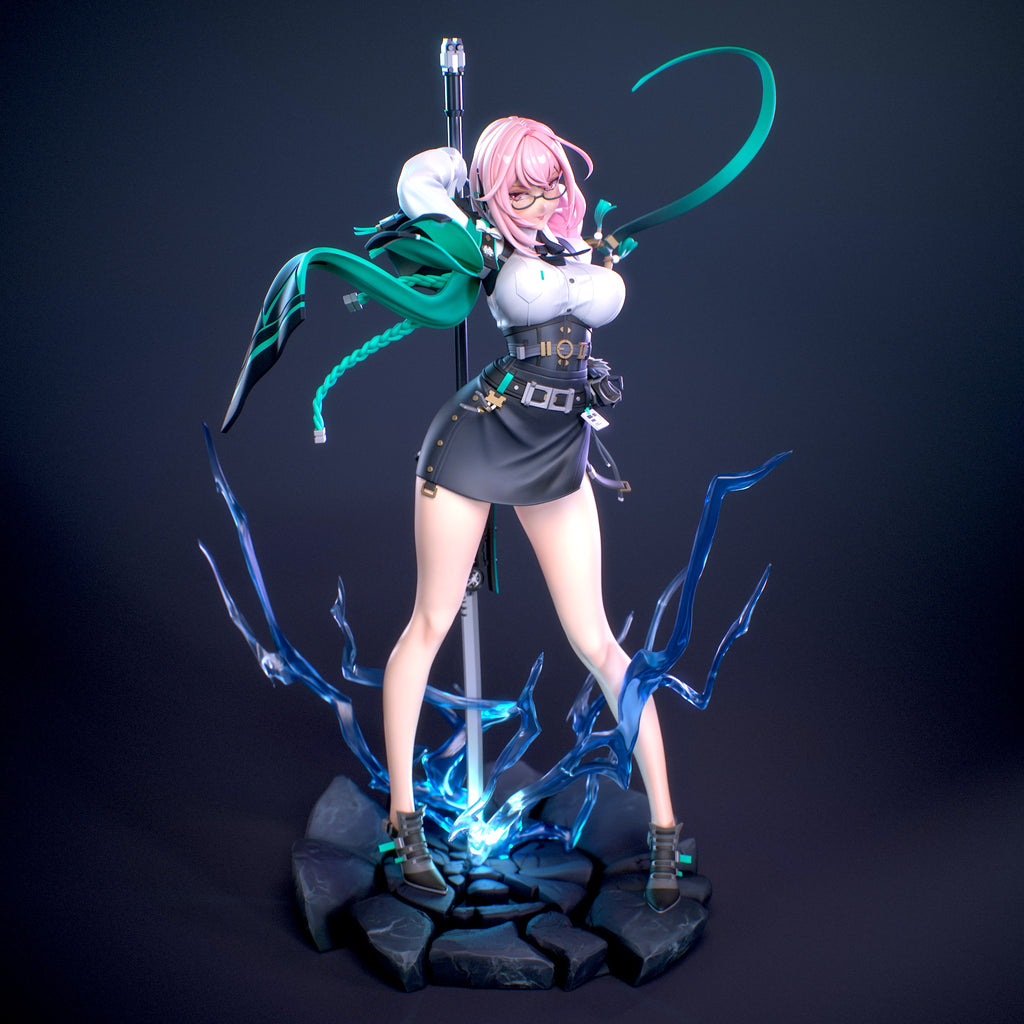 Tsukishiro Yanagi (Zenless Zone Zero) resin figure by Kuru Figures — studio render 4
