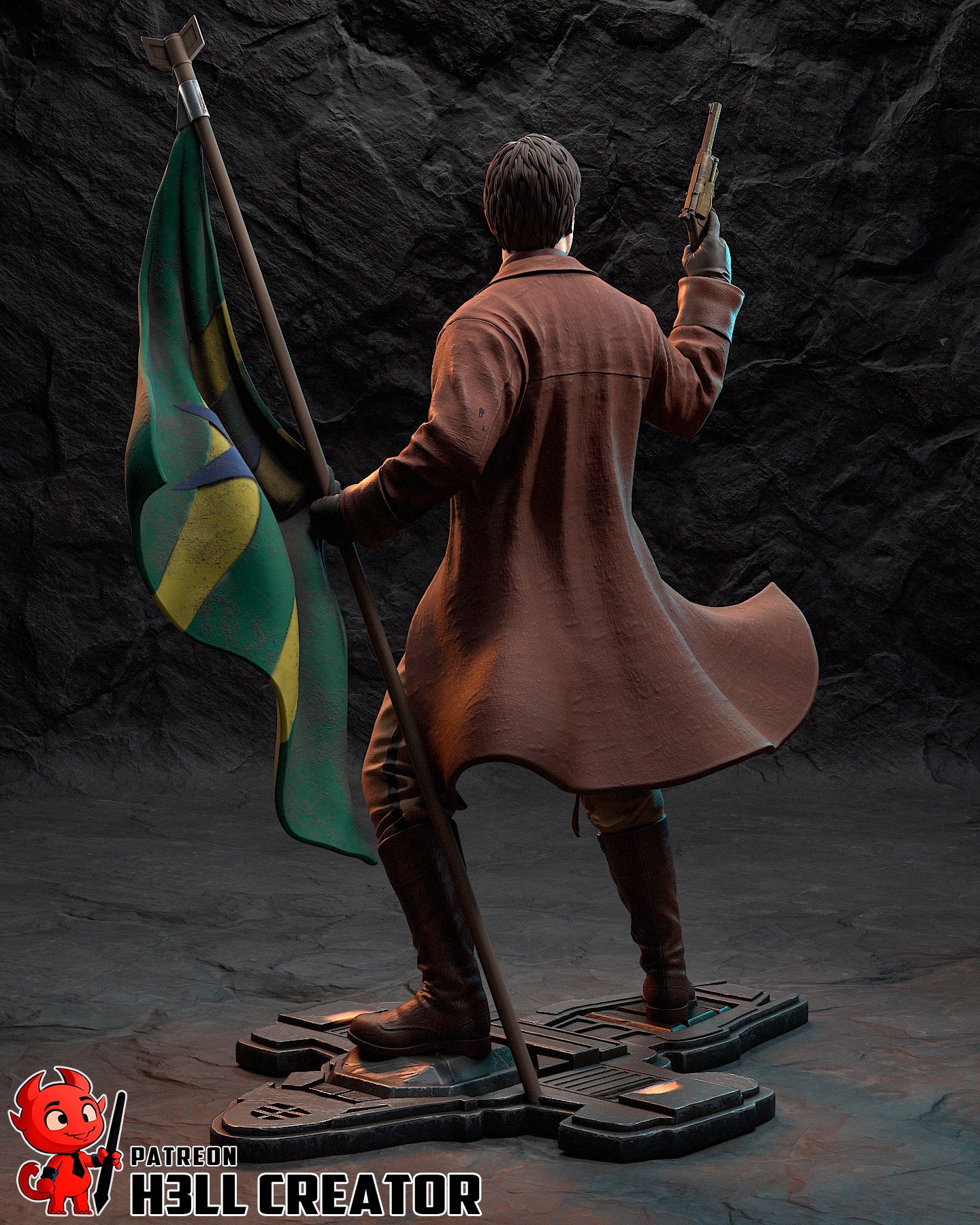 Malcolm Reynolds (Firefly) resin figure by h3LLcreator — studio render 9