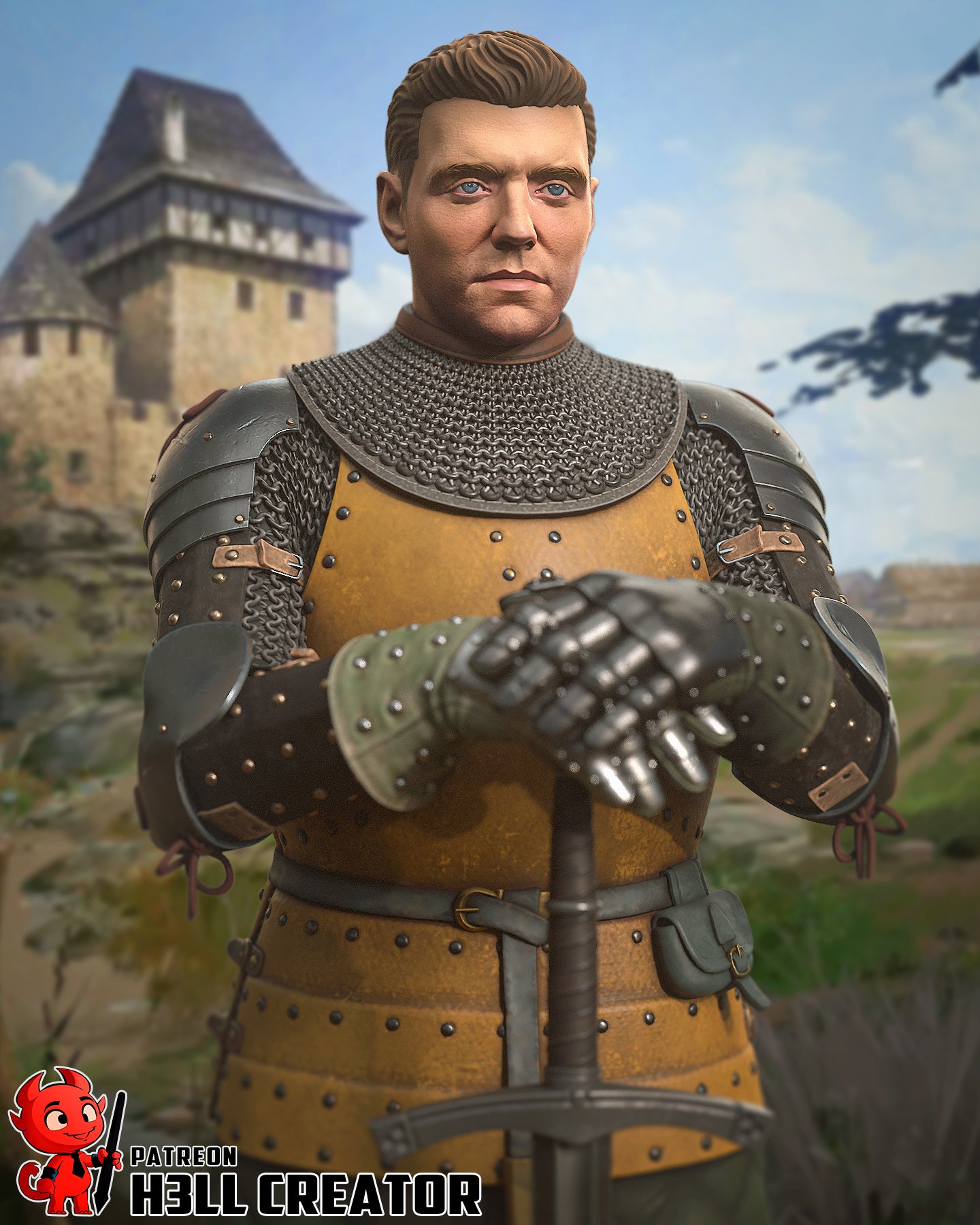 Henry of Skalitz (Kingdom Come Deliverance) resin figure by h3LLcreator — studio render 1