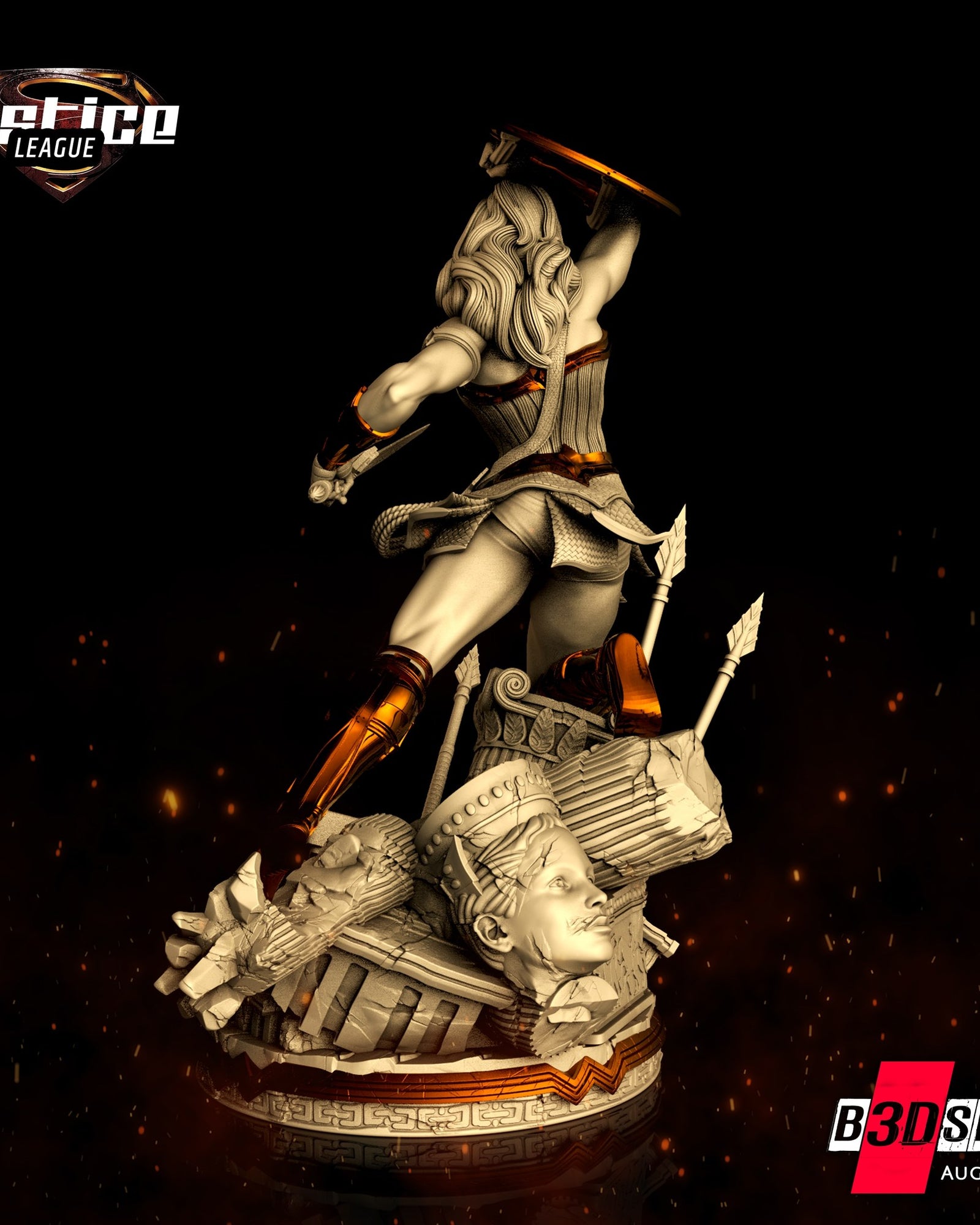 Wonder Woman (DC) resin figure by B3DSERK — studio render 3