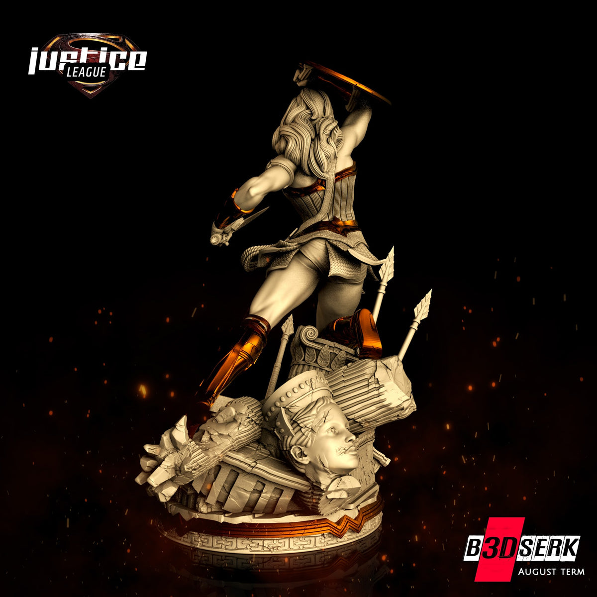 Wonder Woman (DC) resin figure by B3DSERK — studio render 3