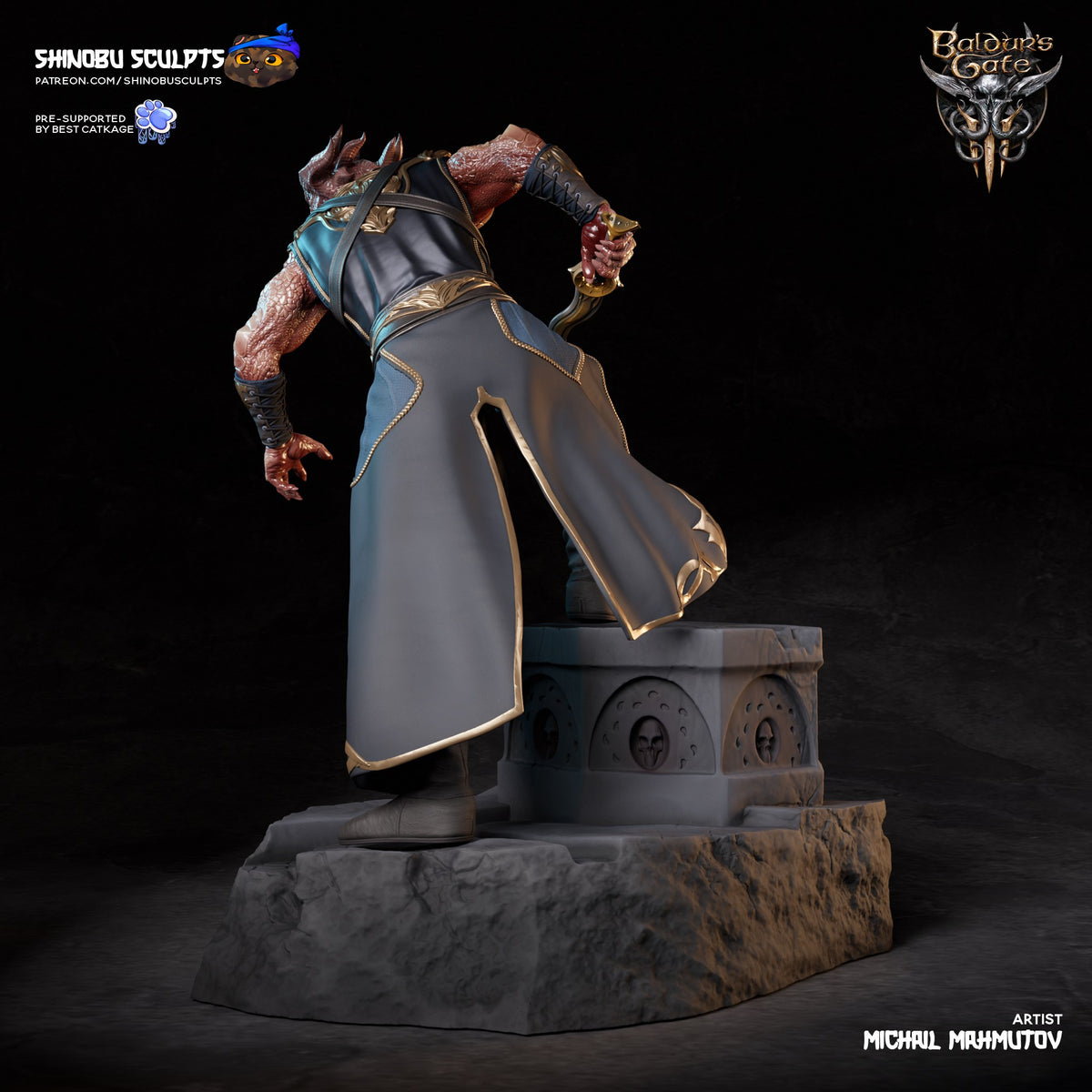 Dark Urge (Baldur's Gate) resin figure by Shinobu Sculpts — studio render 4