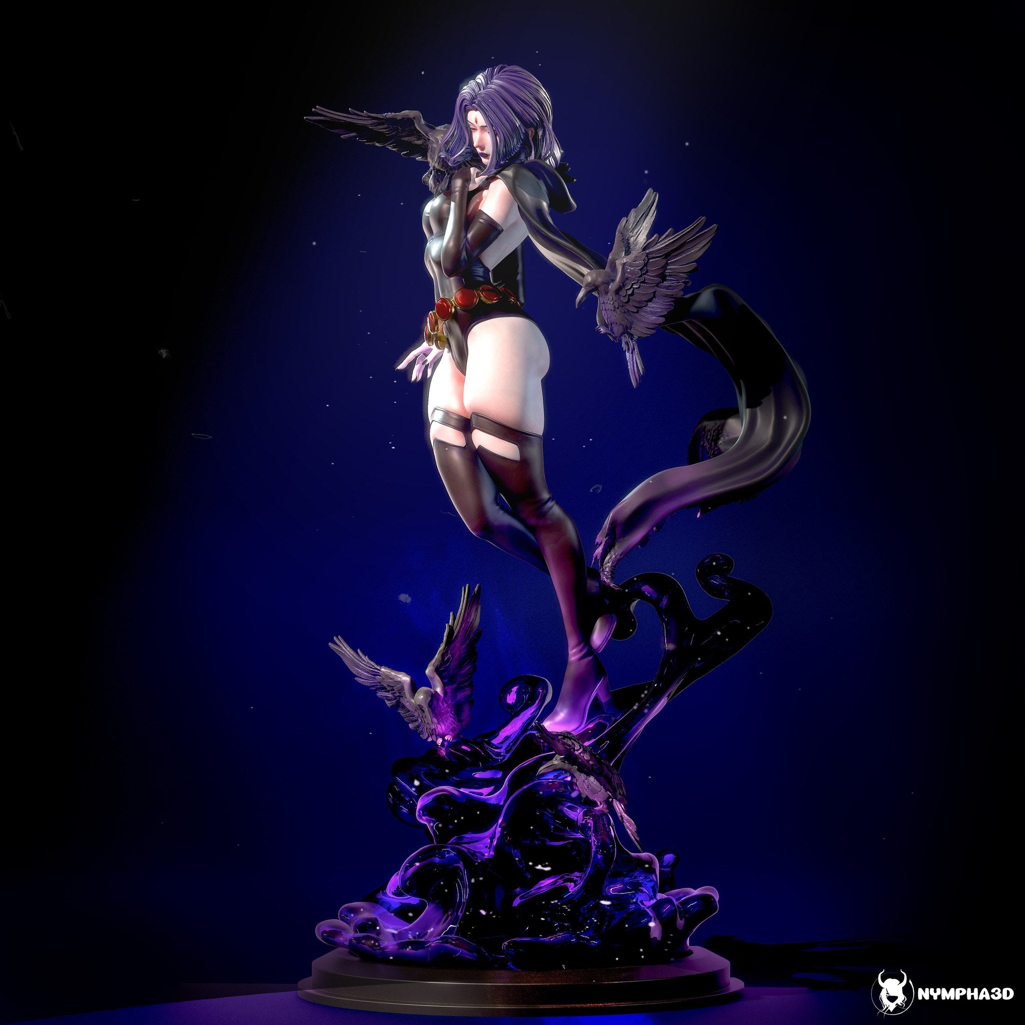 Raven (DC Comics) resin figure by Nympha — studio render 2