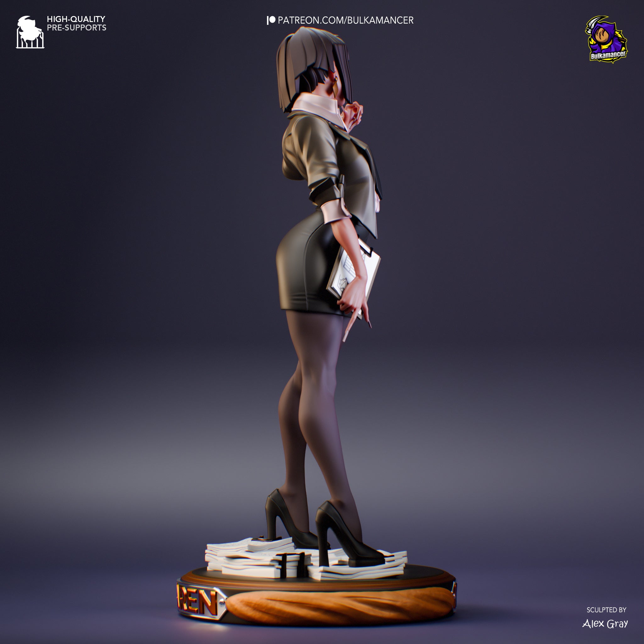 Agent Karen (Unbreadable) resin figure by Bulkamancer — studio render 4