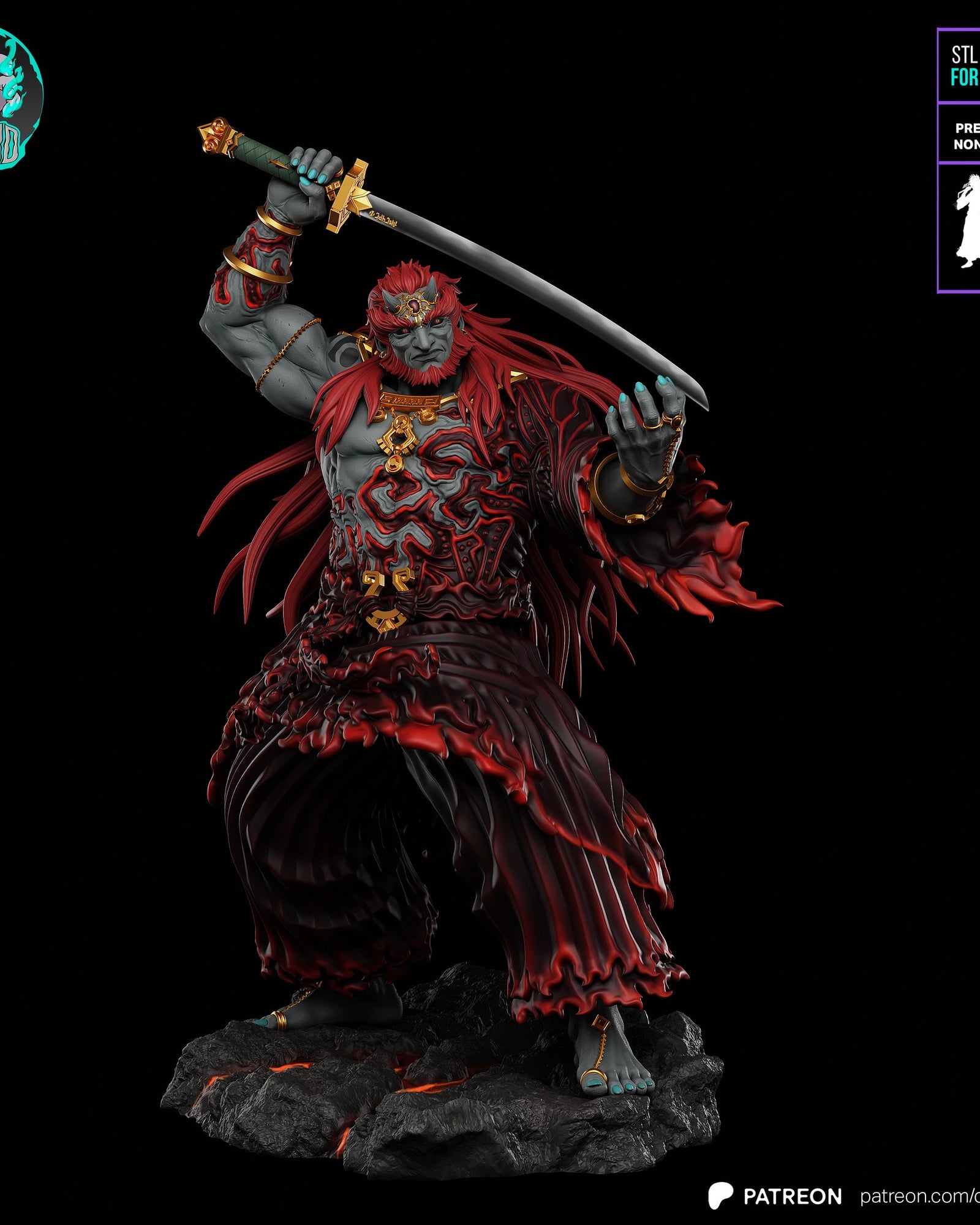 Ganondorf (The Legend of Zelda) resin figure by Kaidan 3D — studio render 2
