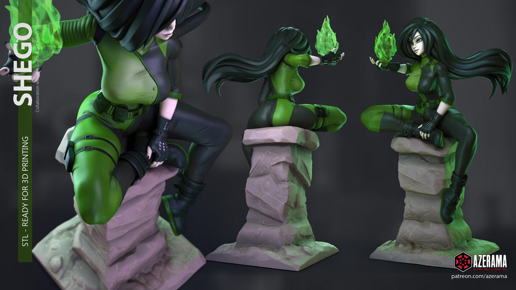 Shego (Kim Possible) resin figure by Azerama — studio render 2