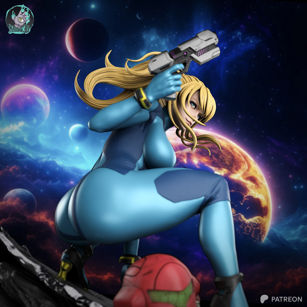 Samus Aran (Metroid) resin figure by Kaidan 3D — studio render 2
