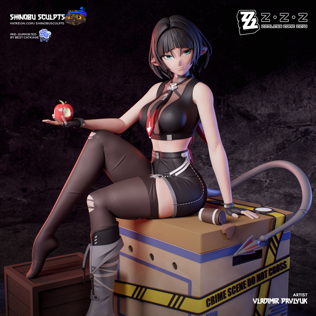 Jane Doe (Zenless Zone Zero) resin figure by Shinobu Sculpts — studio render 1