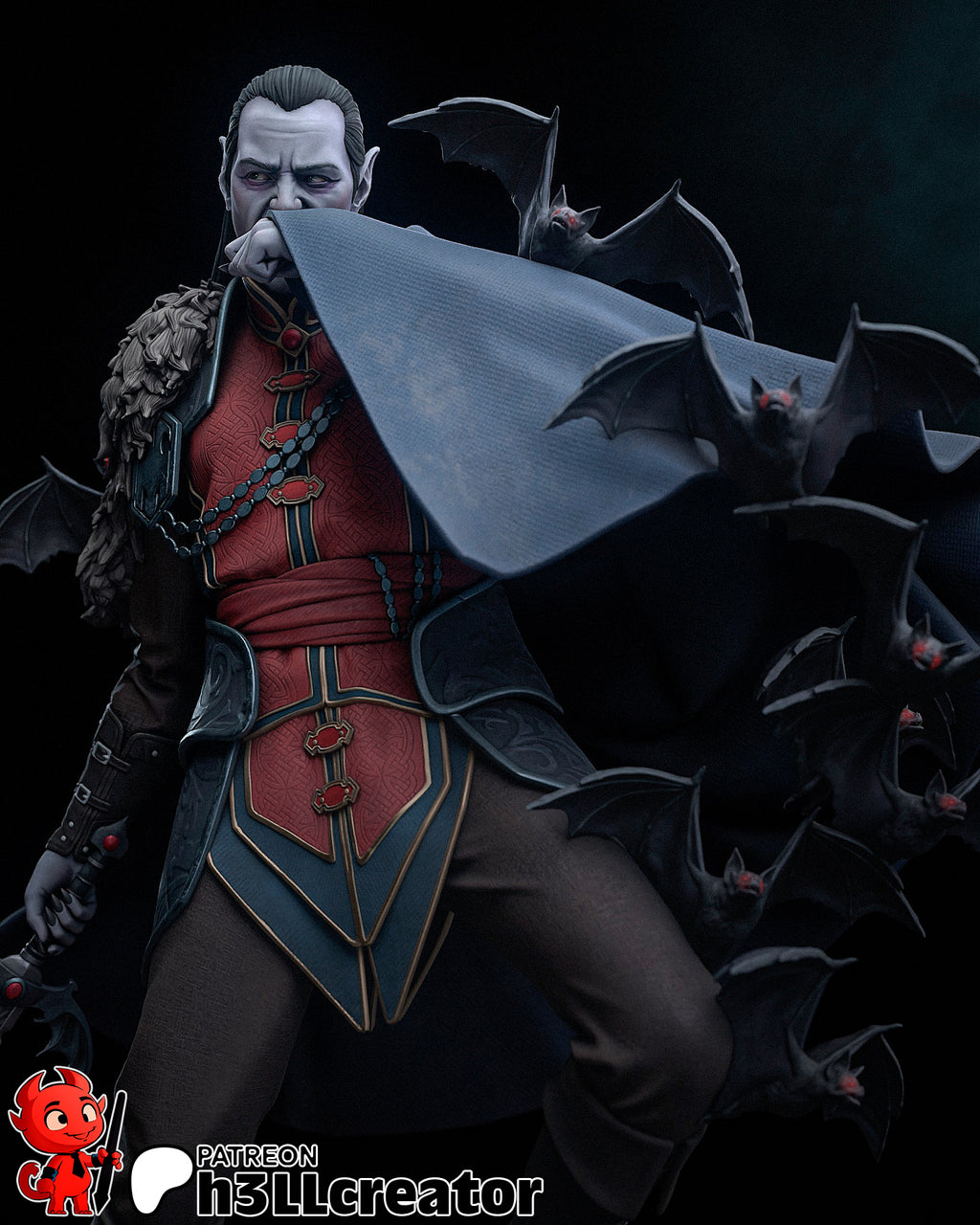 Strahd von Zarovich (Dungeons and Dragons) resin figure by h3LLcreator — studio render 7