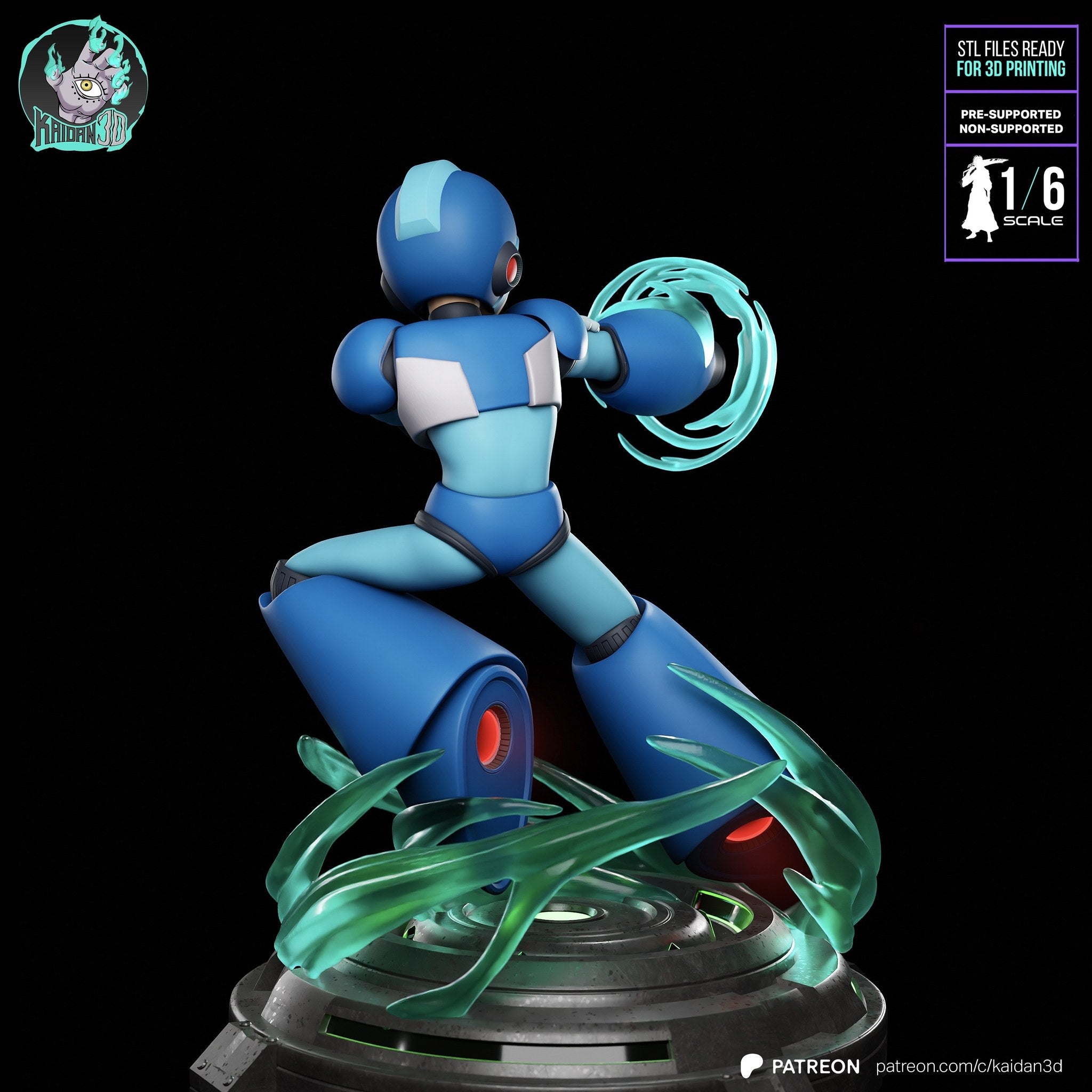 Megaman X (Megaman X) resin figure by Kaidan 3D — studio render 4
