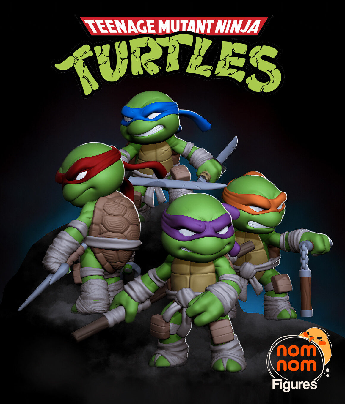 Teenage Mutant Ninja Turtles resin figure by NomNom Figures — studio preview 1