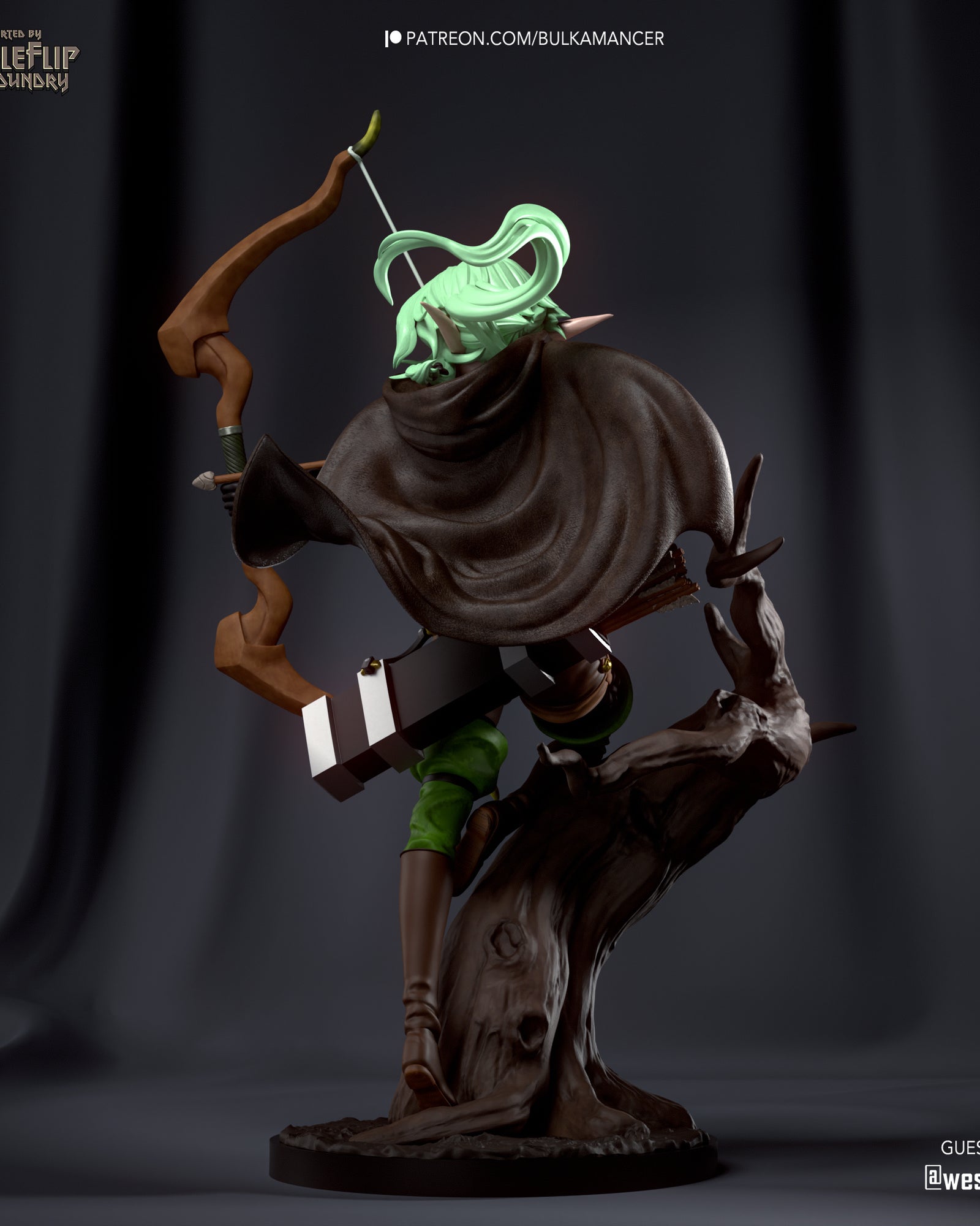 High-Elf Archer (Goblin Slayer) resin figure by Bulkamancer — studio render 5