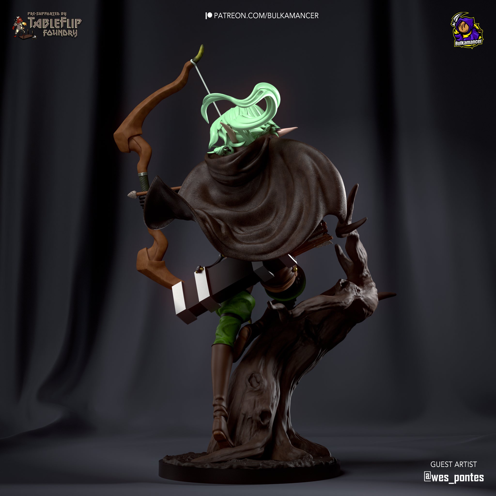 High-Elf Archer (Goblin Slayer) resin figure by Bulkamancer — studio render 5