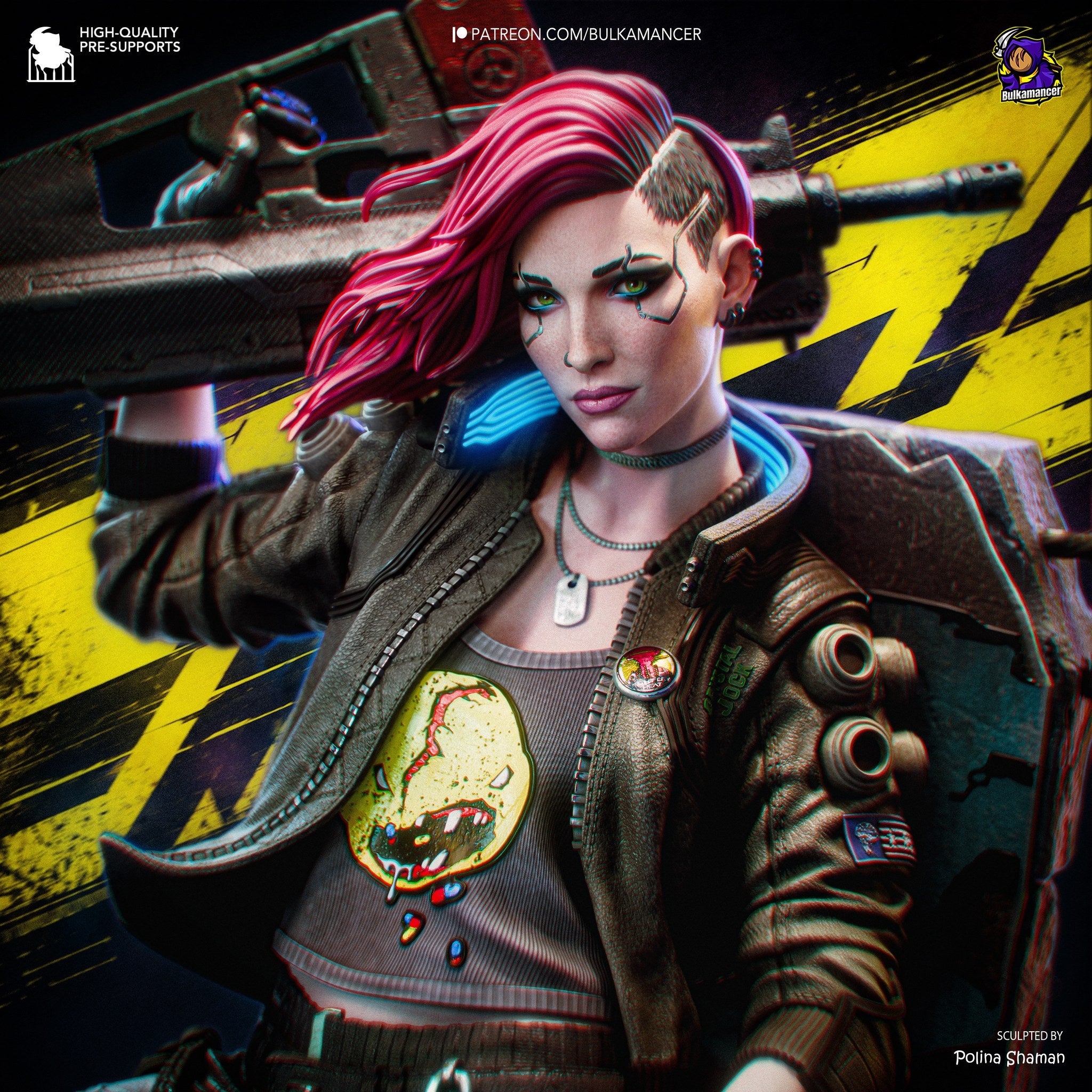 V (Valerie) (Cyberpunk 2077) resin figure by Bulkamancer — studio render 1