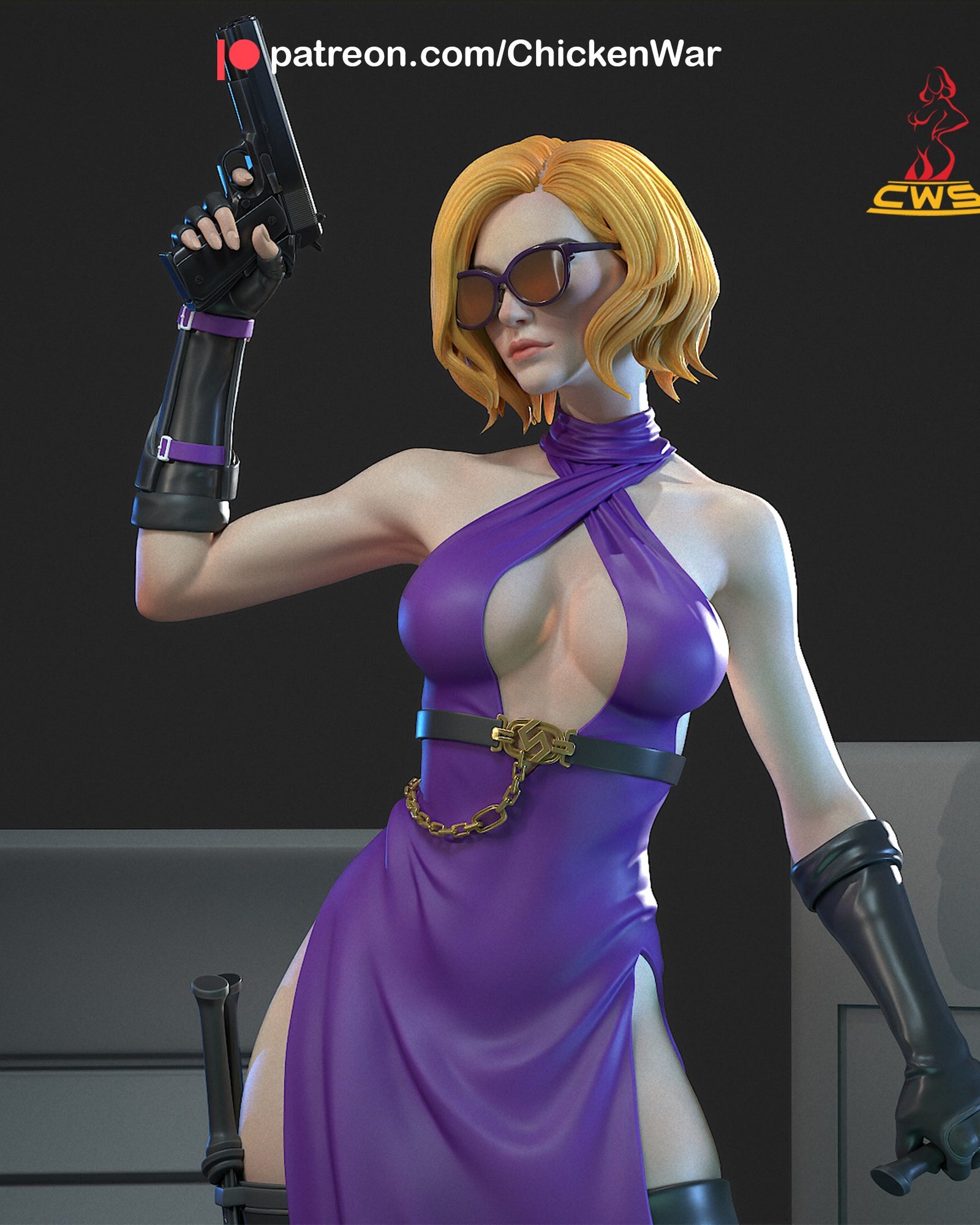 Nina Williams (Tekken) resin figure by CW Studio — studio render 2