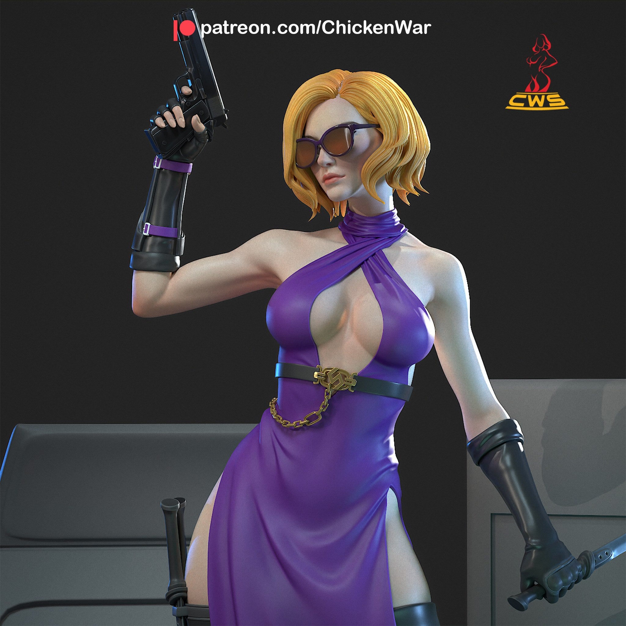Nina Williams (Tekken) resin figure by CW Studio — studio render 2