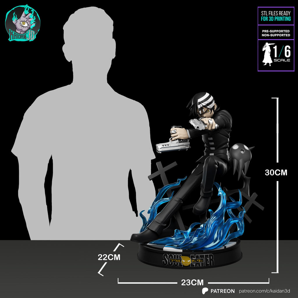 Death the Kid (Soul Eater) resin figure by Kaidan 3D — studio render 6