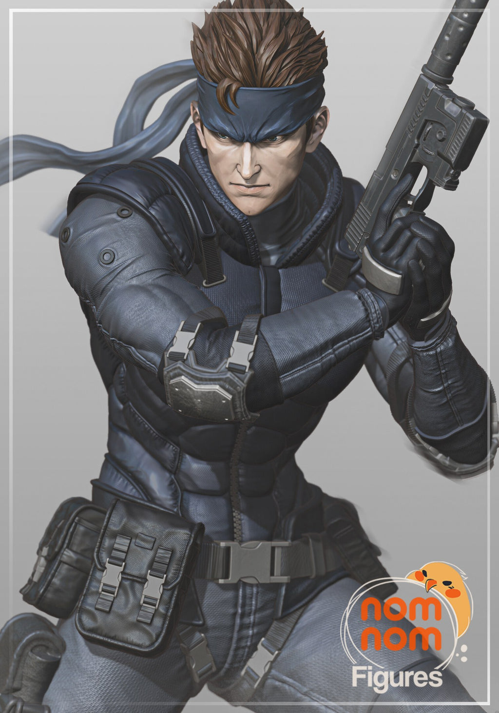 Solid Snake Metal Gear Solid resin figure by NomNom Figures — studio preview 1