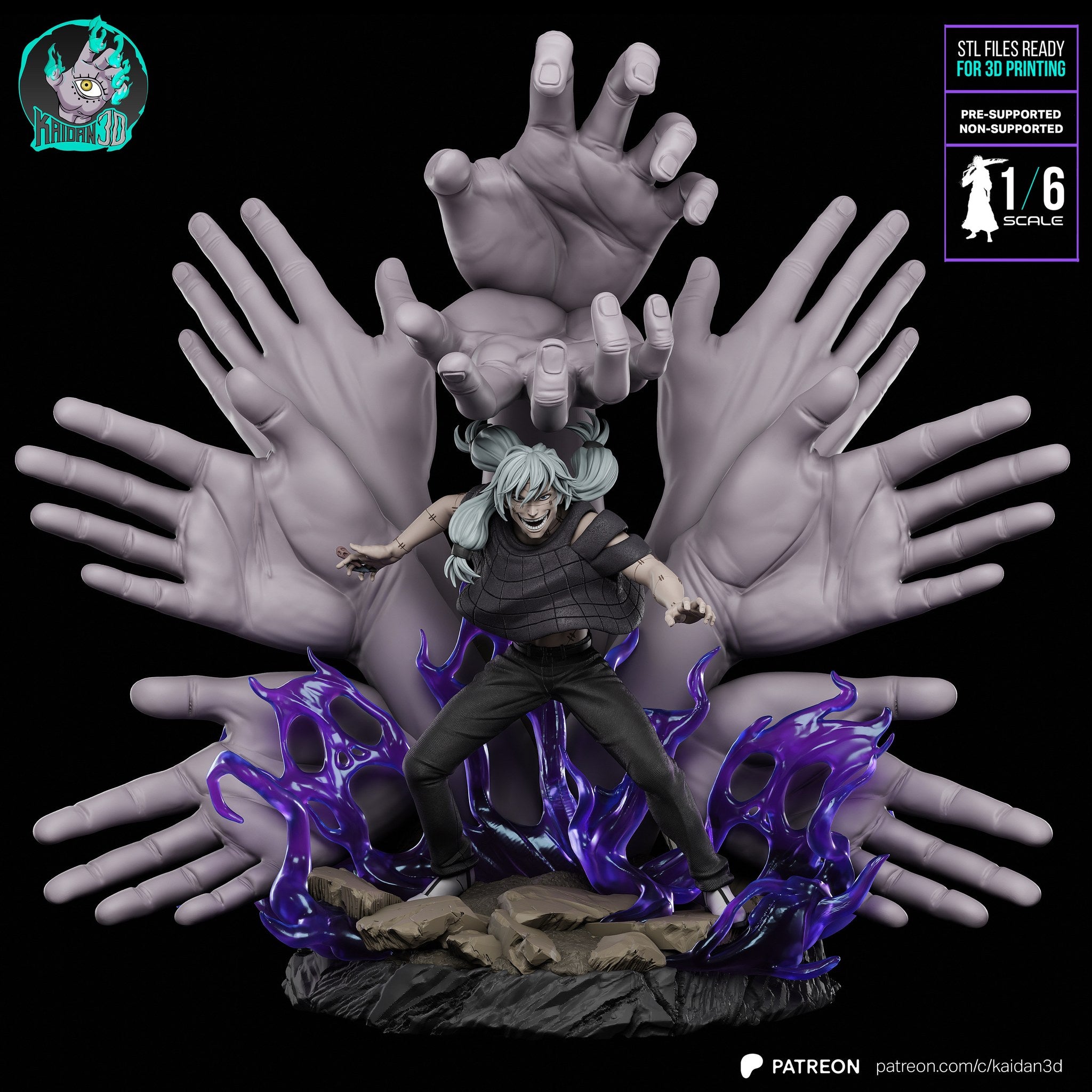Yuji Todo and Mahito (Jujutsu Kaisen) resin figure by Kaidan 3D — studio render 6