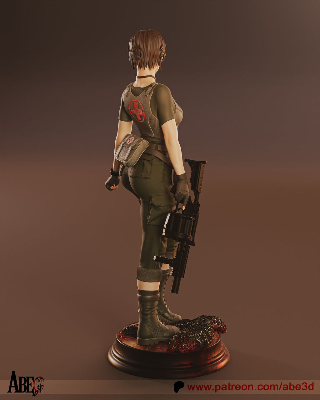 Rebecca Chambers (Resident Evil) resin figure by Abe3D — studio render 6