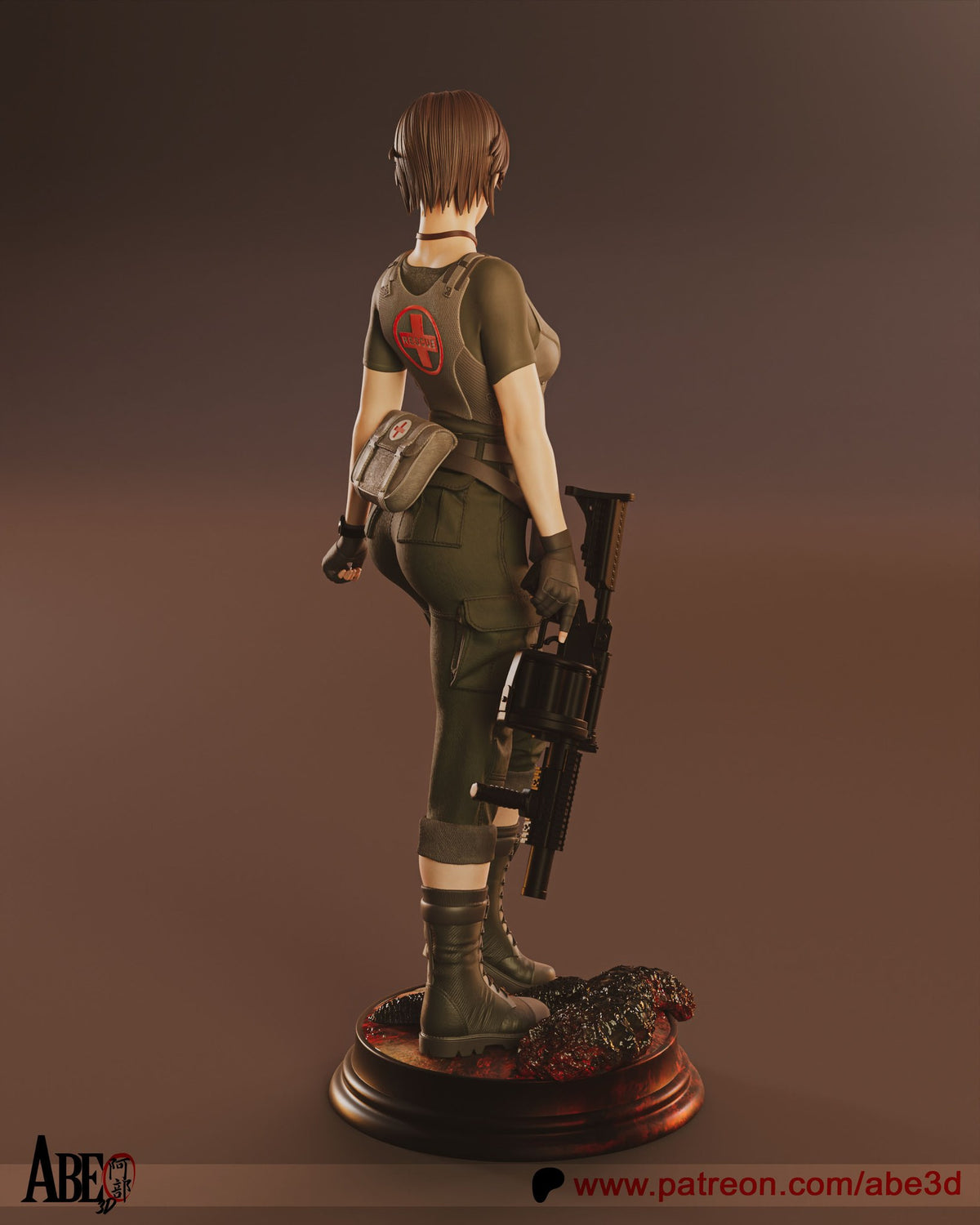 Rebecca Chambers (Resident Evil) resin figure by Abe3D — studio render 6