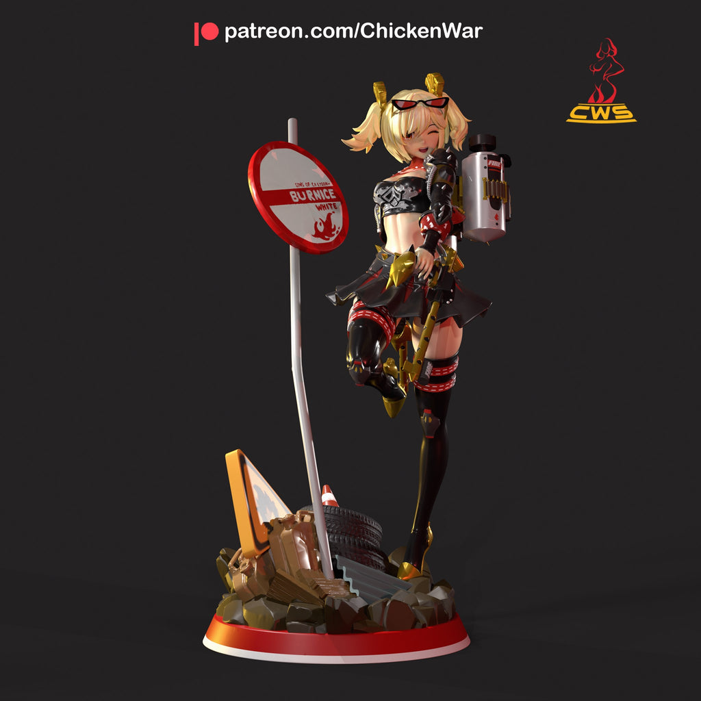 Burnice White (Zenless Zone Zero) resin figure by CW Studio — studio render 1