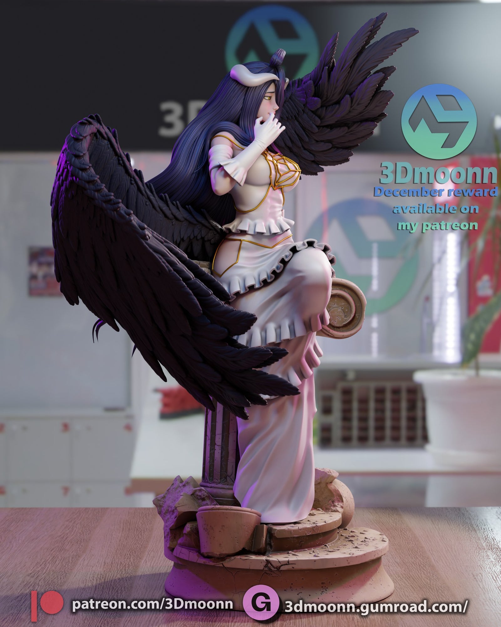 albedo overlord 3dmoonn stl zone