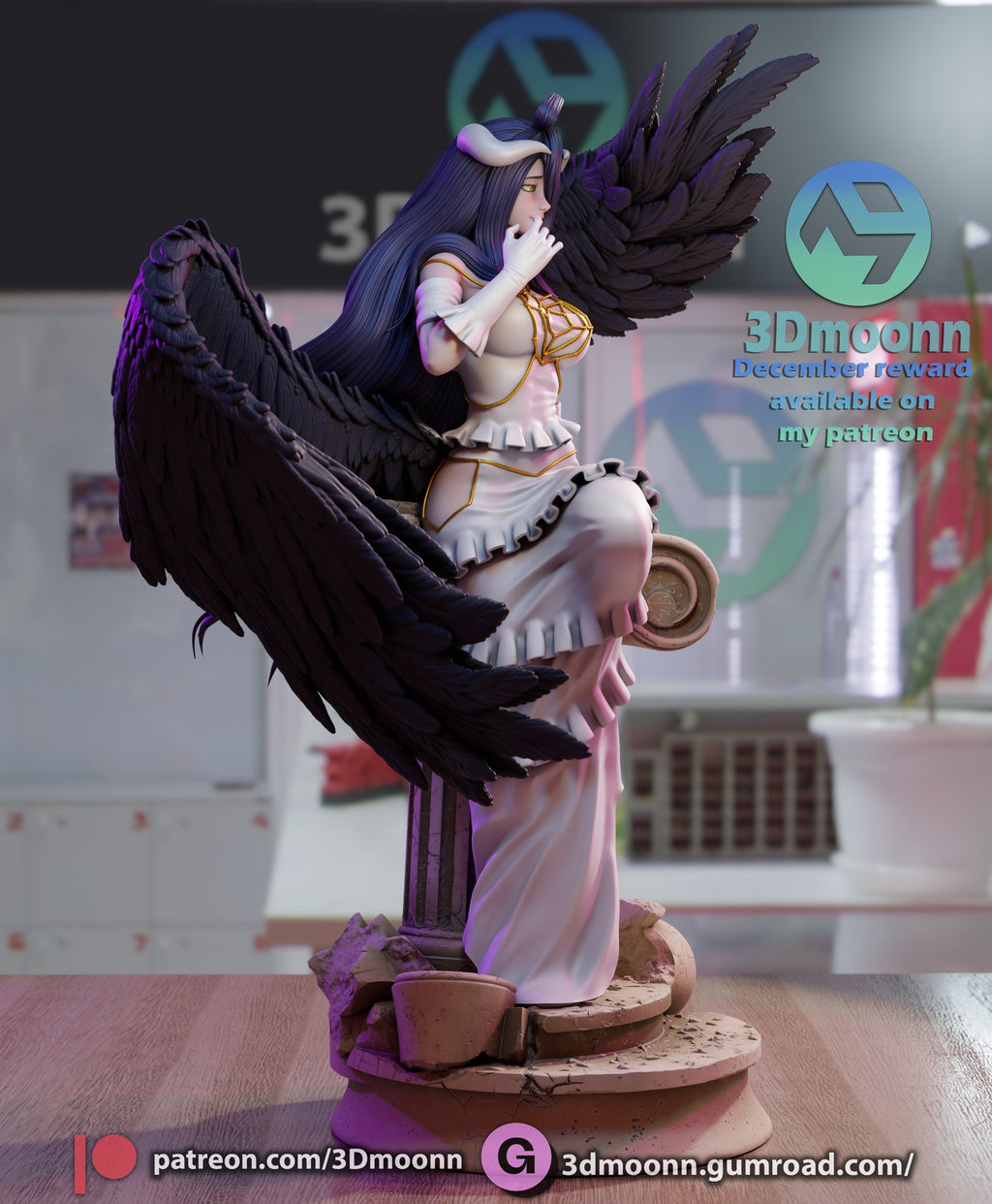 albedo overlord 3dmoonn stl zone