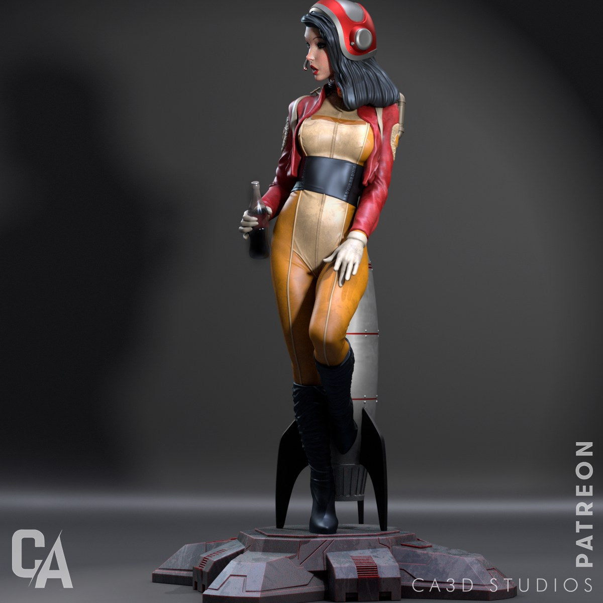 Retro Astronaut (_Original Characters) resin figure by CA 3D Studios — studio render 5