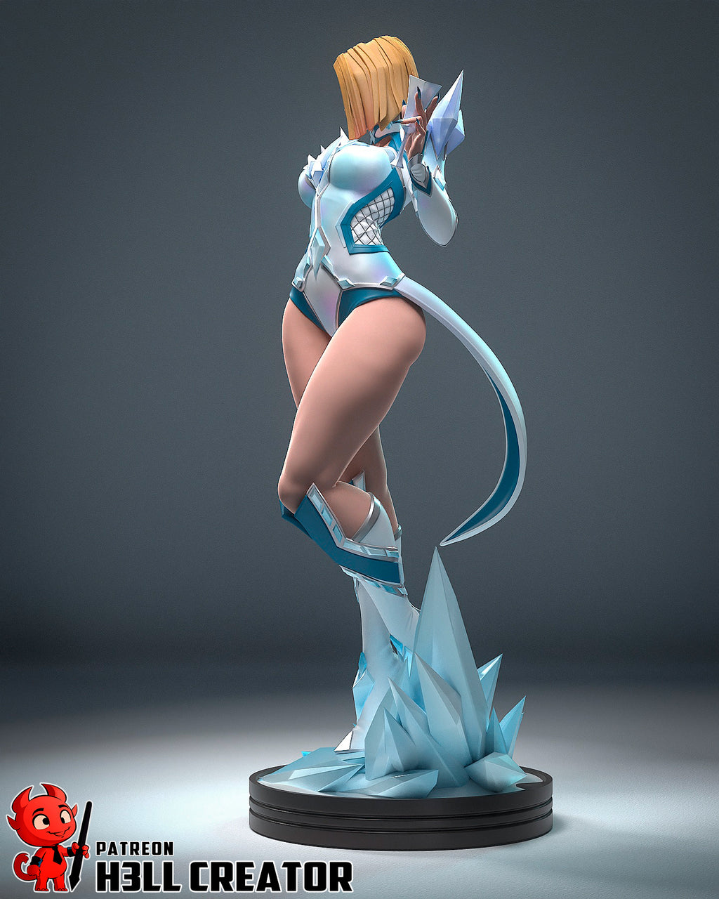 Emma Frost (Marvel) resin figure by h3LLcreator — studio render 12