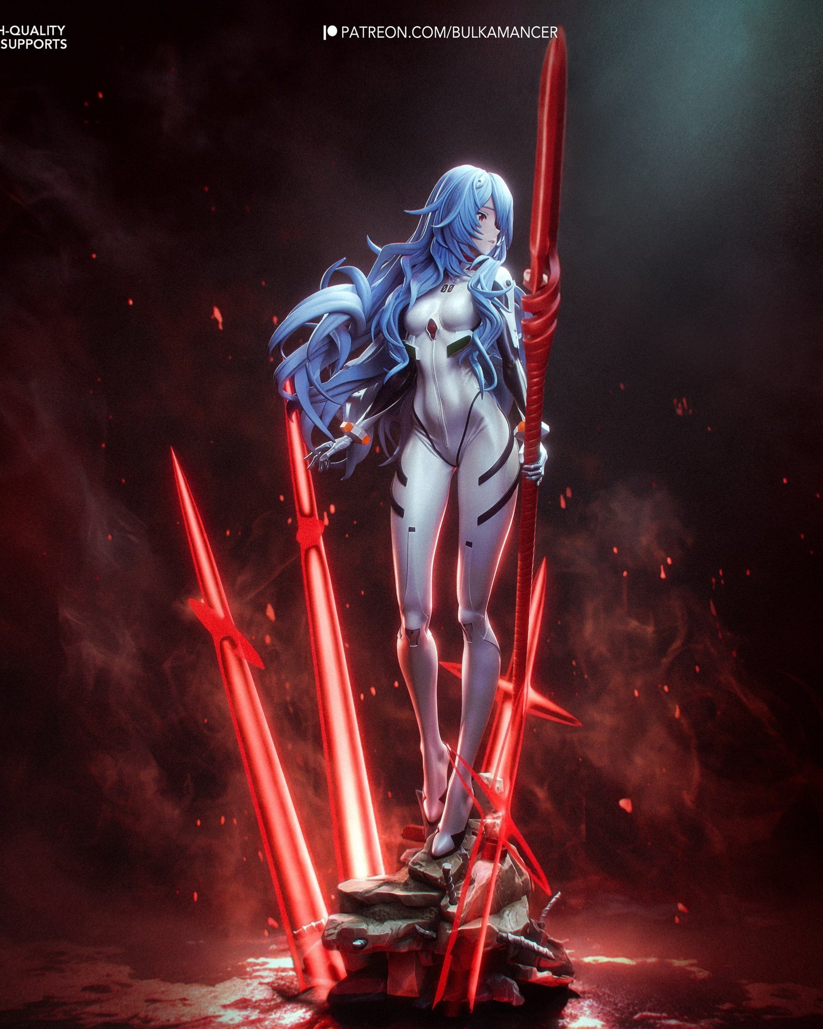 Rei Ayanami (Evangelion) resin figure by Bulkamancer — studio render 5