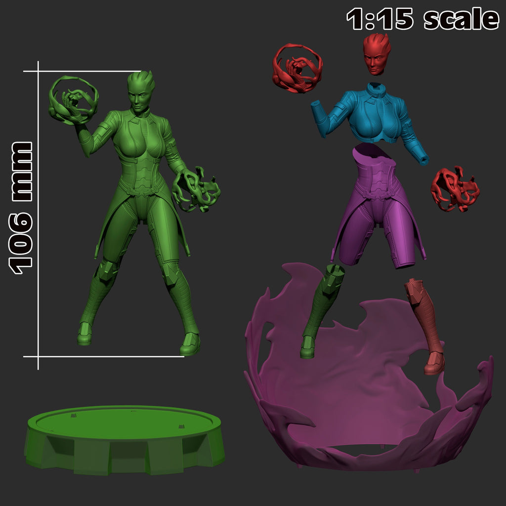Liara T'Soni (Mass Effect) resin figure by h3LLcreator — studio render 5