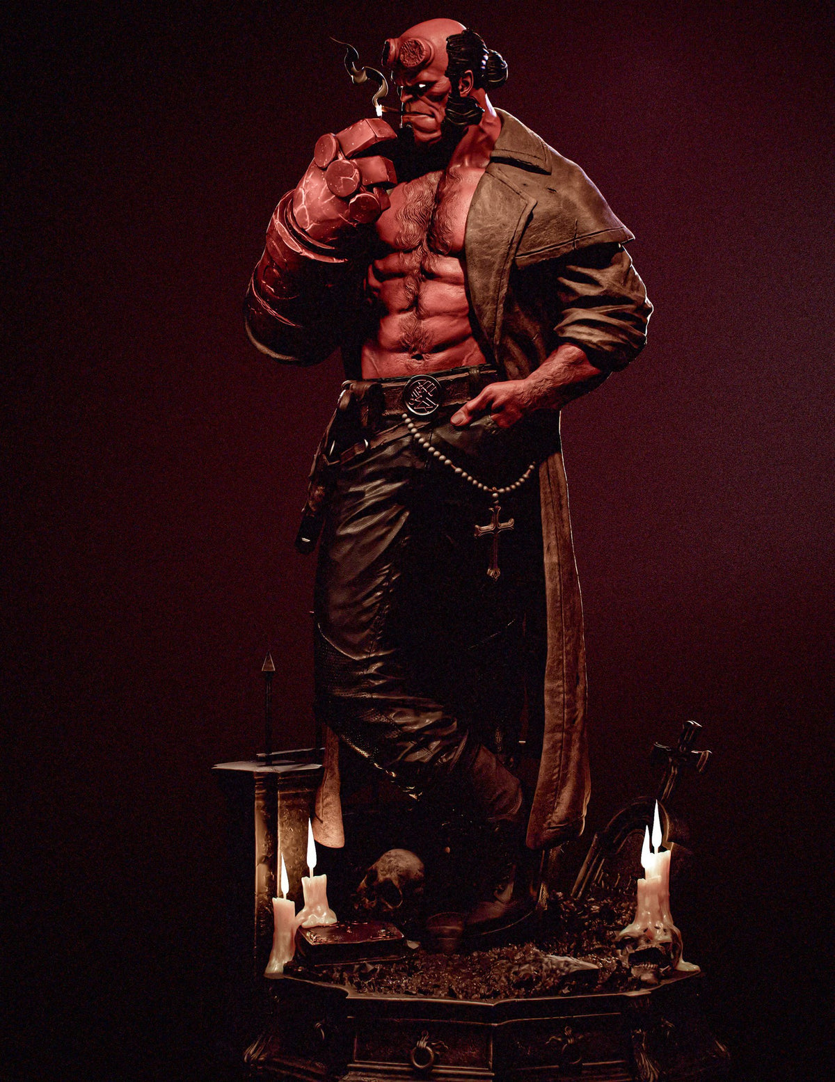 Hellboy resin figure by CA 3D Studios — studio preview 2