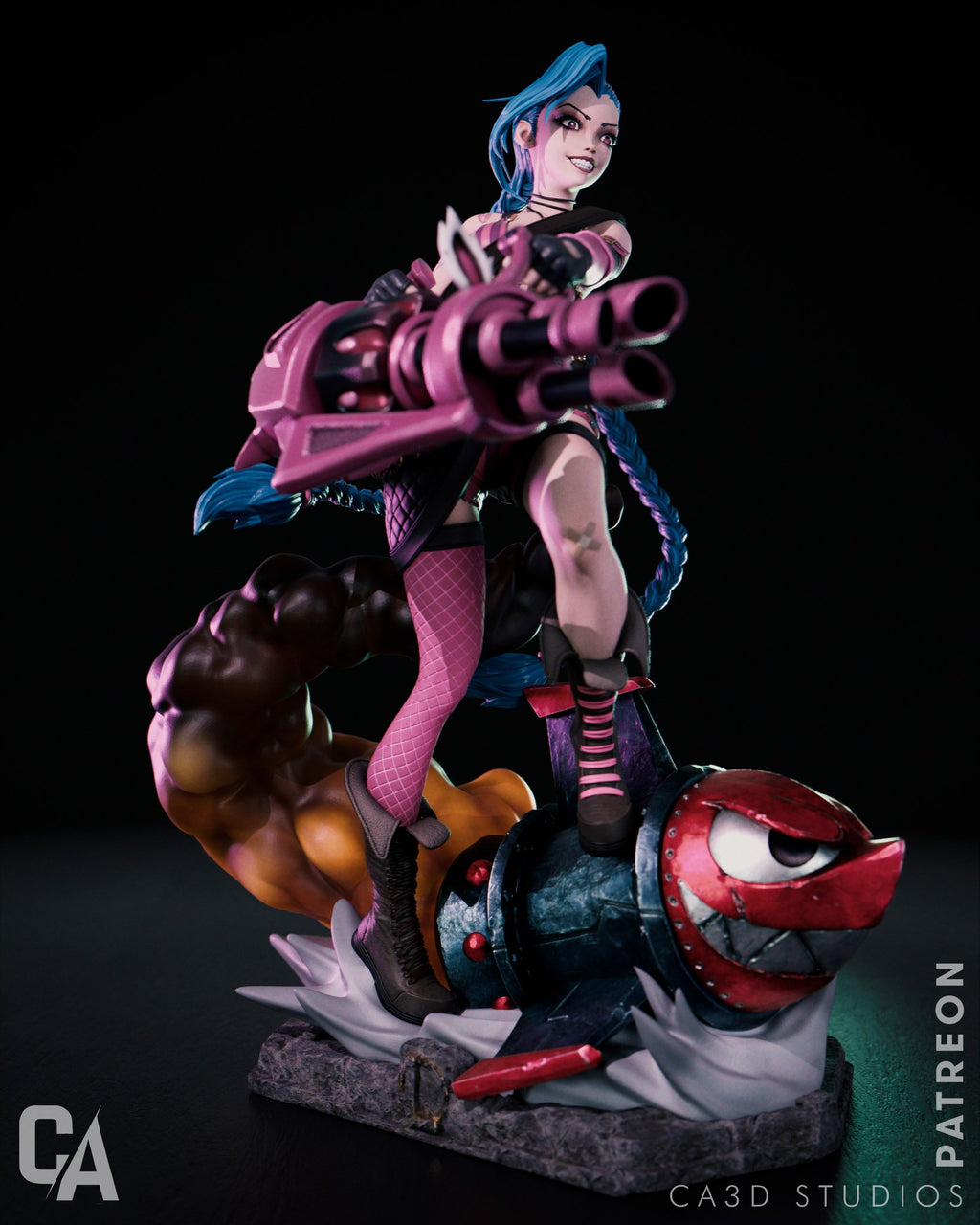 Jinx Arcane resin figure by CA 3D Studios — studio preview 5