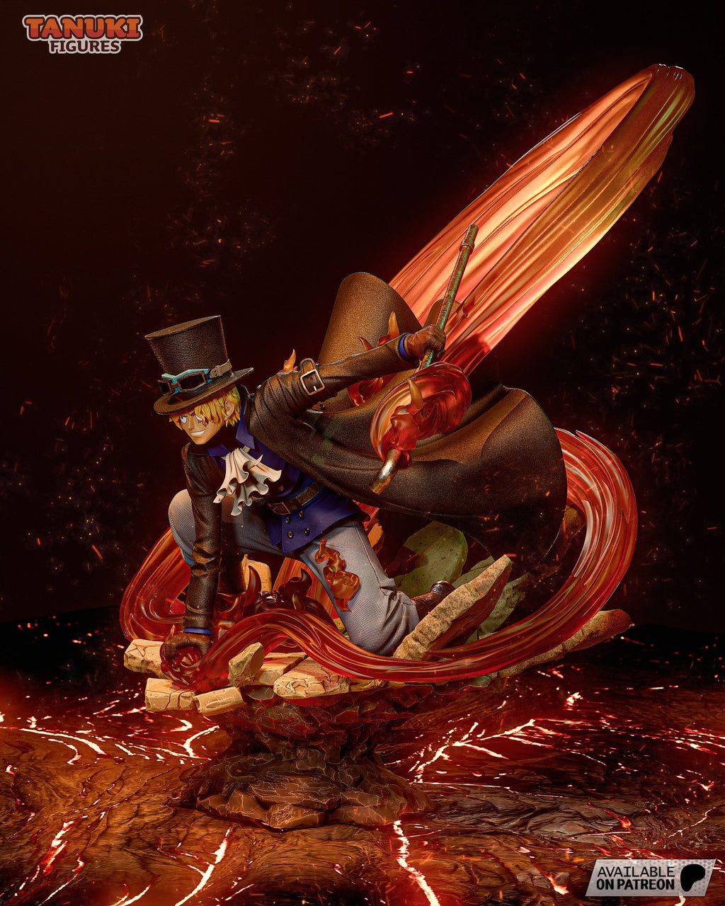 Sabo (One Piece) resin figure by Tanuki Figures — studio render 3
