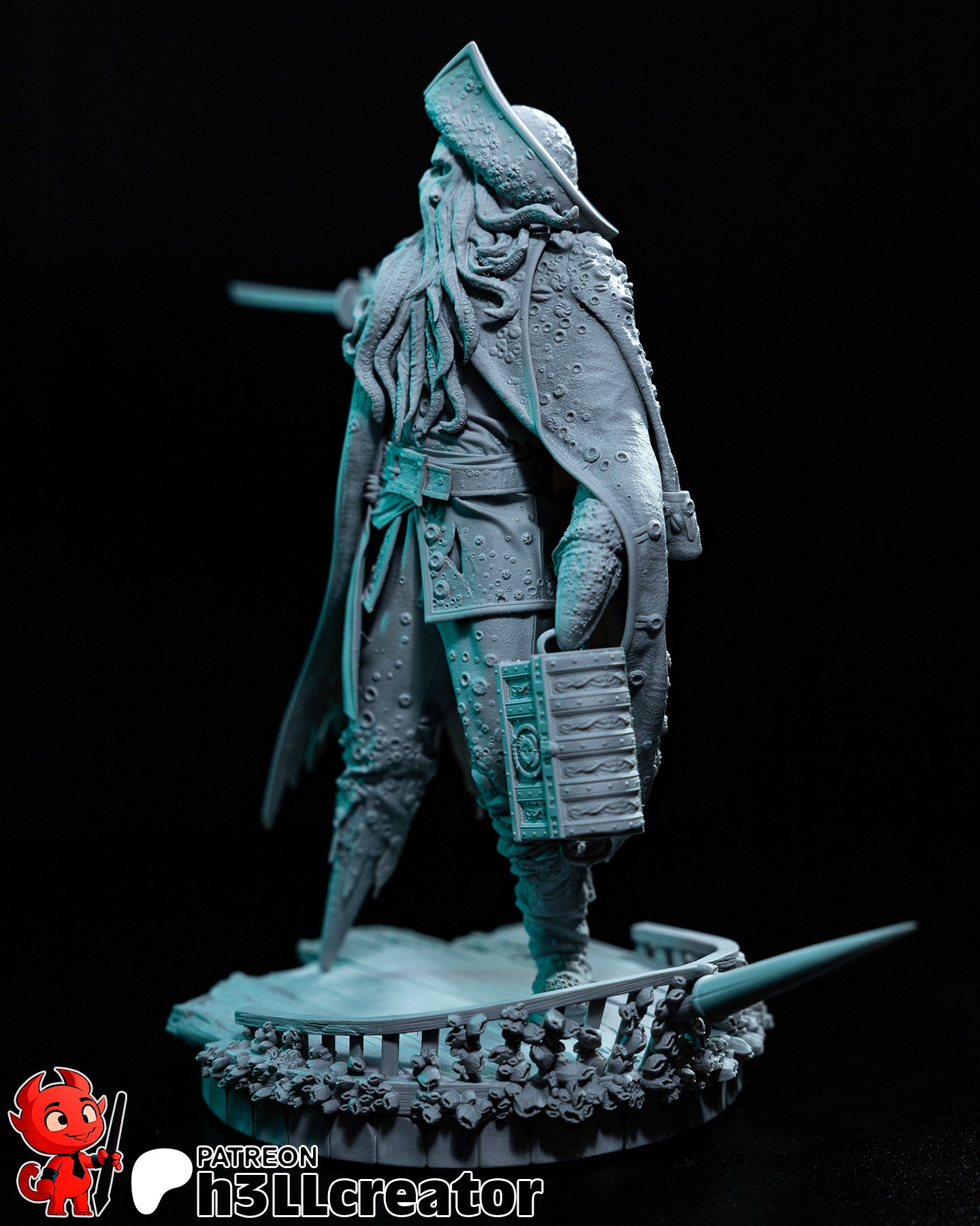 Davy Jones (Pirates of the Caribbean) resin figure by h3LLcreator — studio render 9