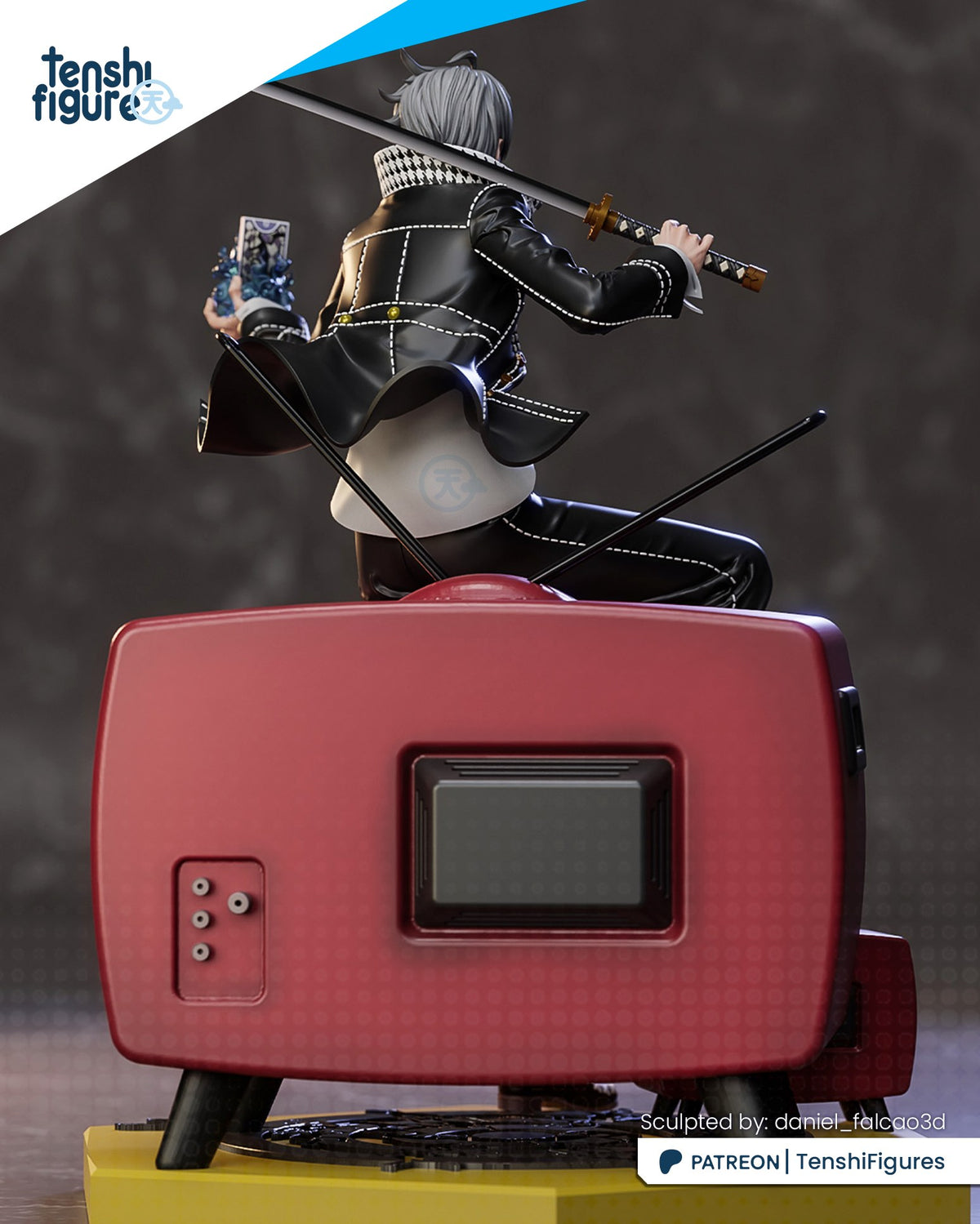 Yu Narukami (Persona 4) resin figure by Tenshi Figures — studio render 3