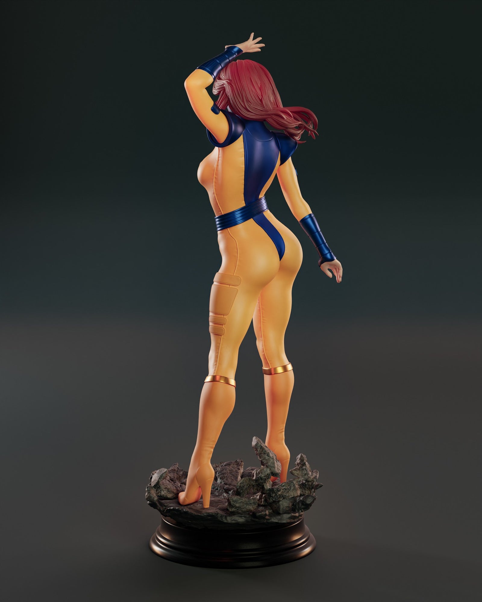 Jean Grey (Marvel) resin figure by Abe3D — studio render 2