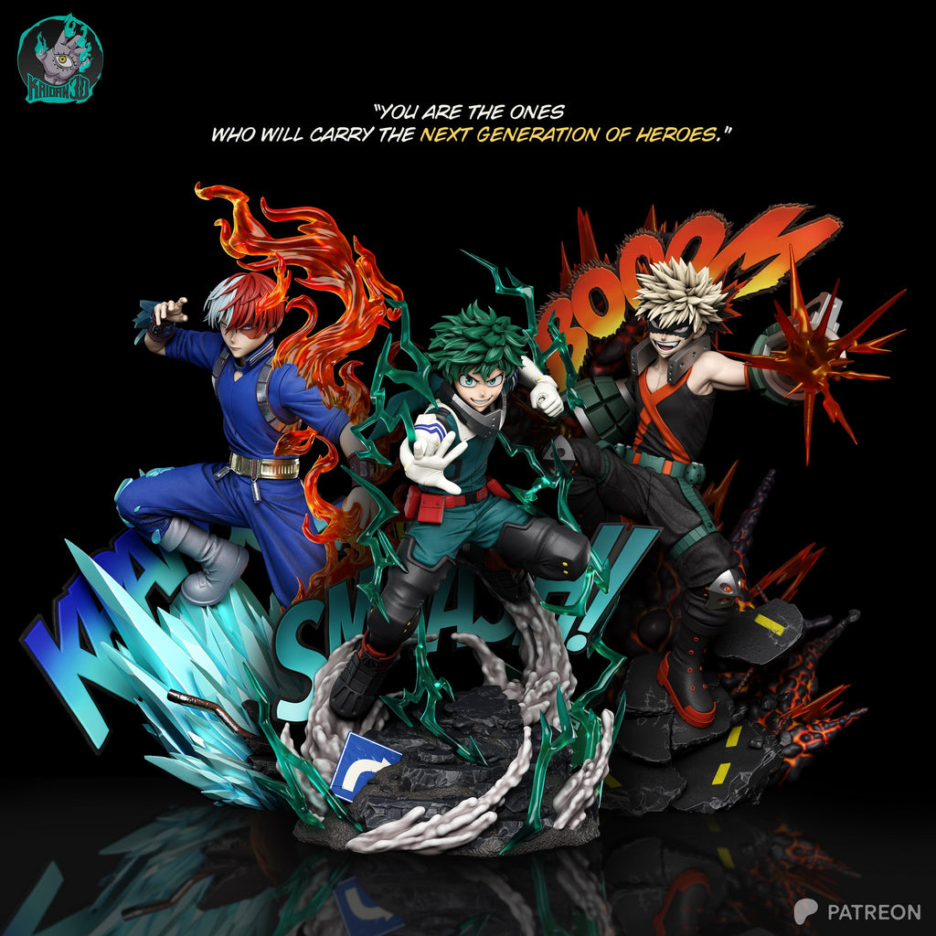 Shoto Todoroki (My Hero Academia) resin figure by Kaidan 3D — studio render 6